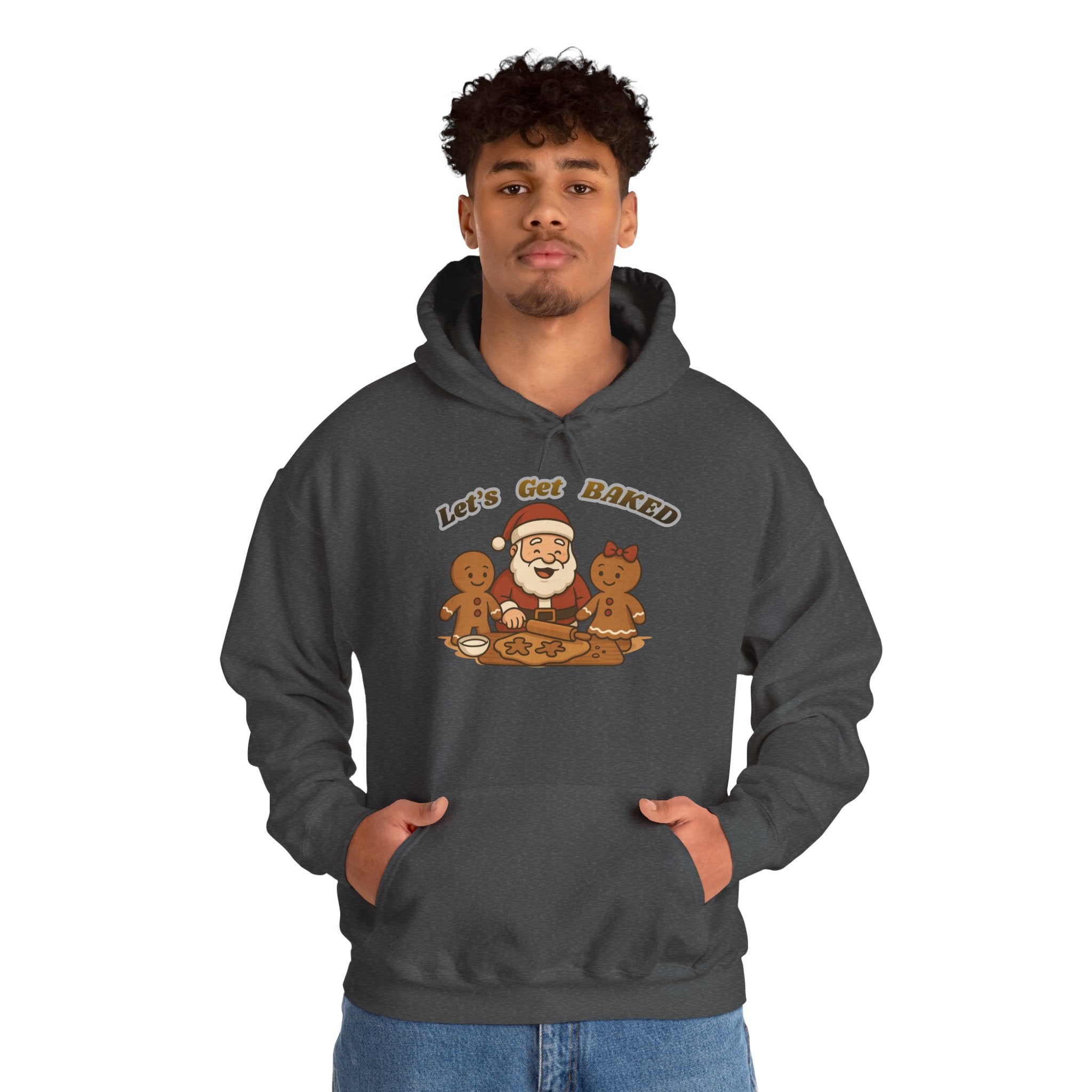 Adult Themed Santa Baking Hoodie — 'Let’s Get Baked' Christmas Attire