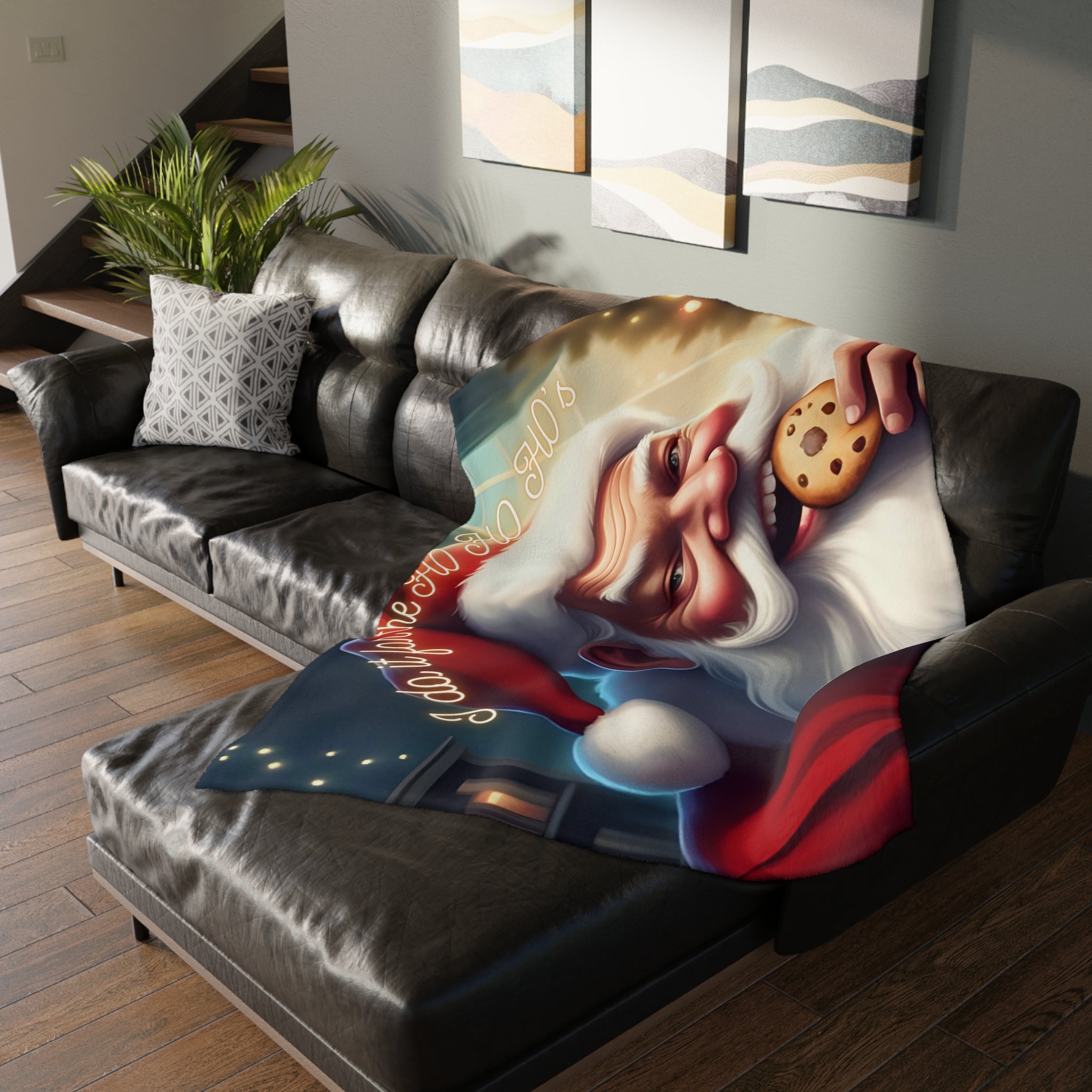Christmas Santa "Eat Cookie" Blanket — "I Do It For The HO HO HO's'" Throw