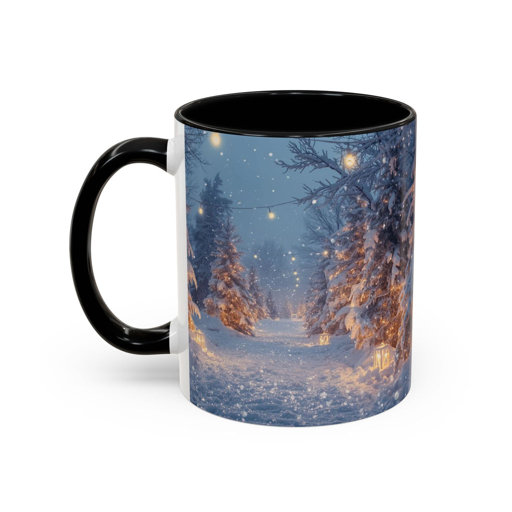 Winter Snowy Forest Coffee Mug — Cozy Holiday Evening Accent Mug