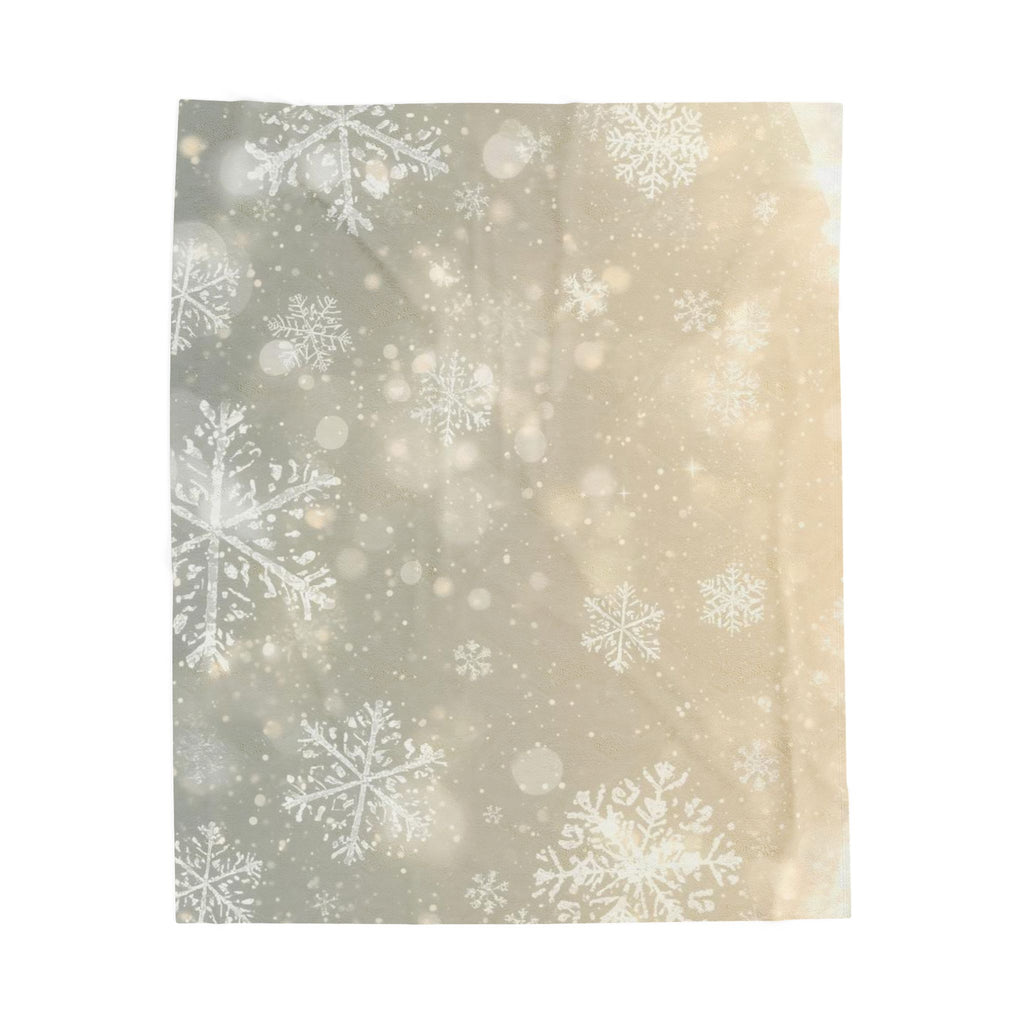 Snowflake Velveteen Plush Blanket — Cozy Winter Throw