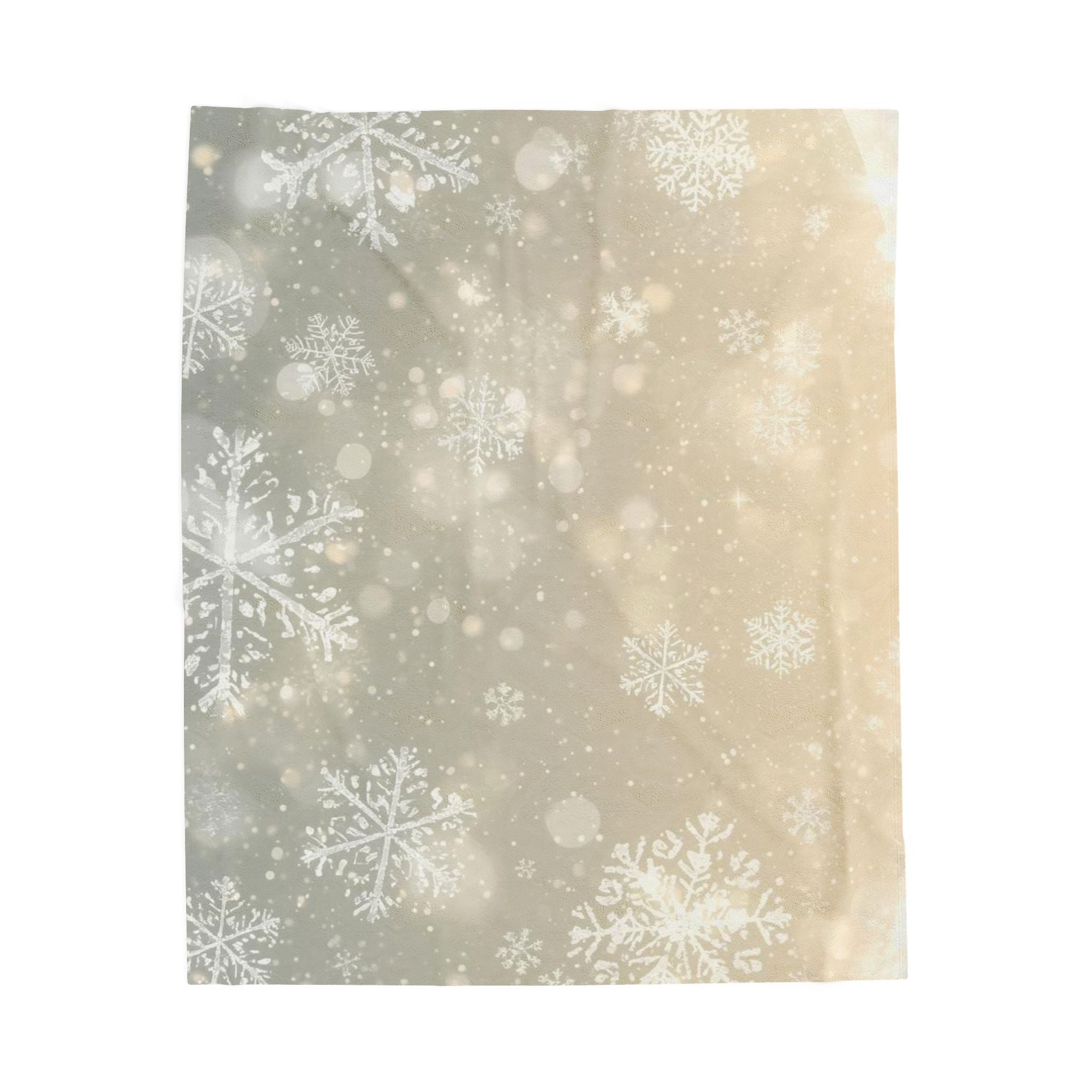 Snowflake Velveteen Plush Blanket — Cozy Winter Throw