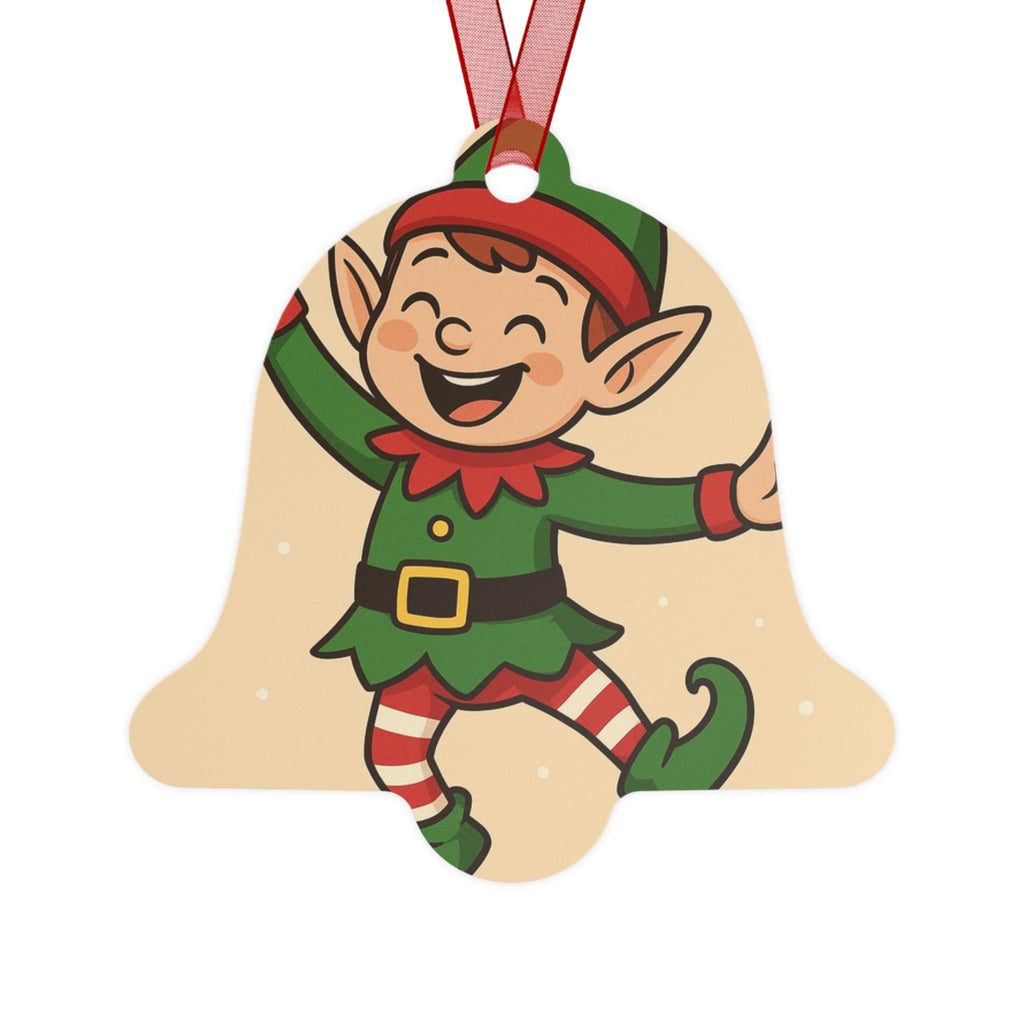 Dancing Elf Bell Metal Ornament – Cute Christmas Tree Decoration