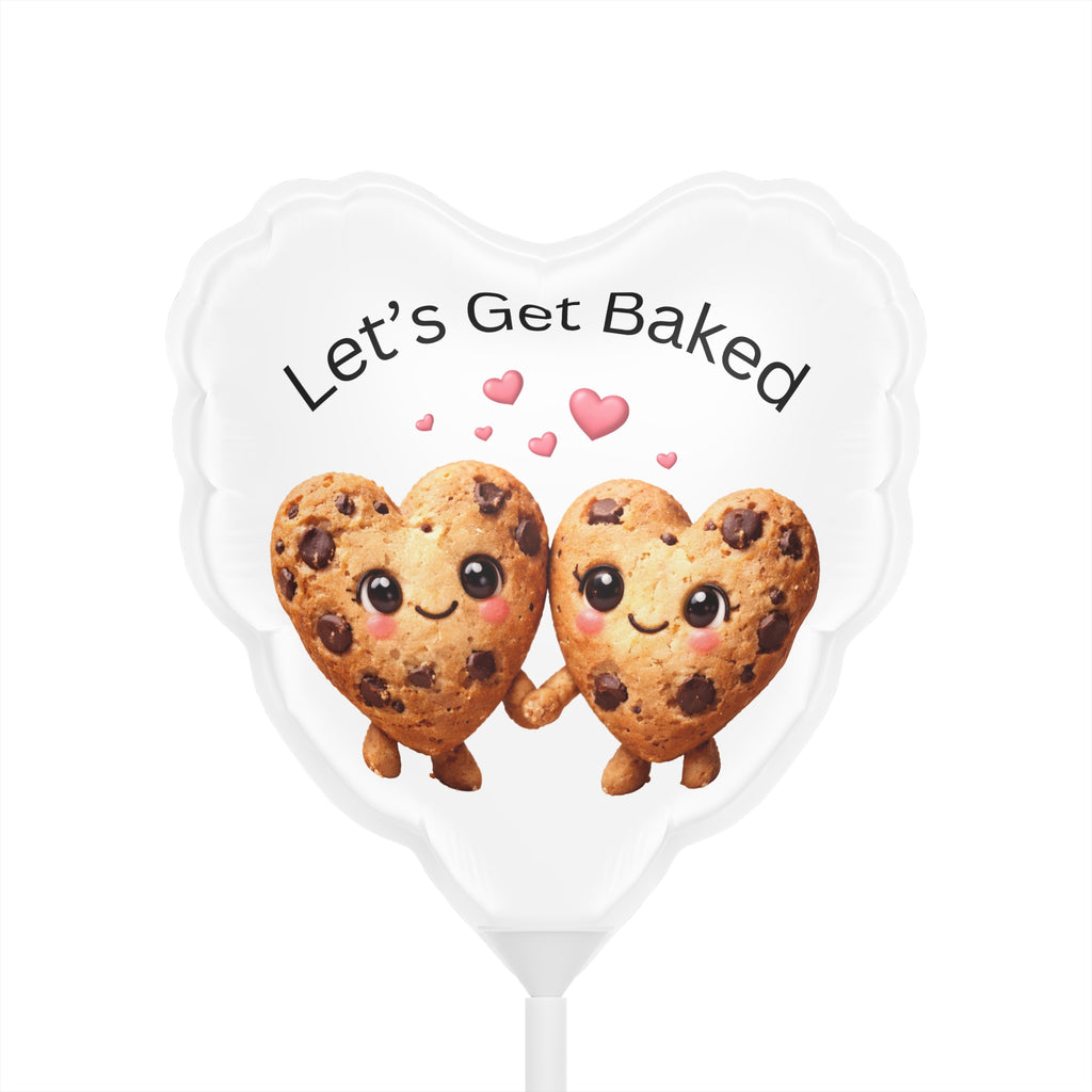 Let's Get Baked Heart Cookie 6" Balloon