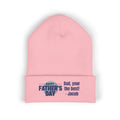 Embroidered "Happy Father's Day" Cuffed Beanie — Personalized Dad Gift