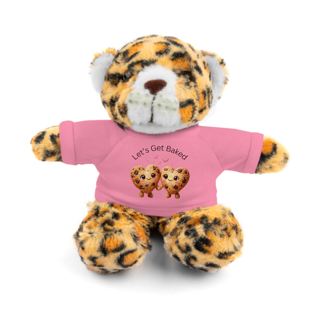 Plush Animal with "Let's Get Baked" Cookie Tee Stuffed Animal