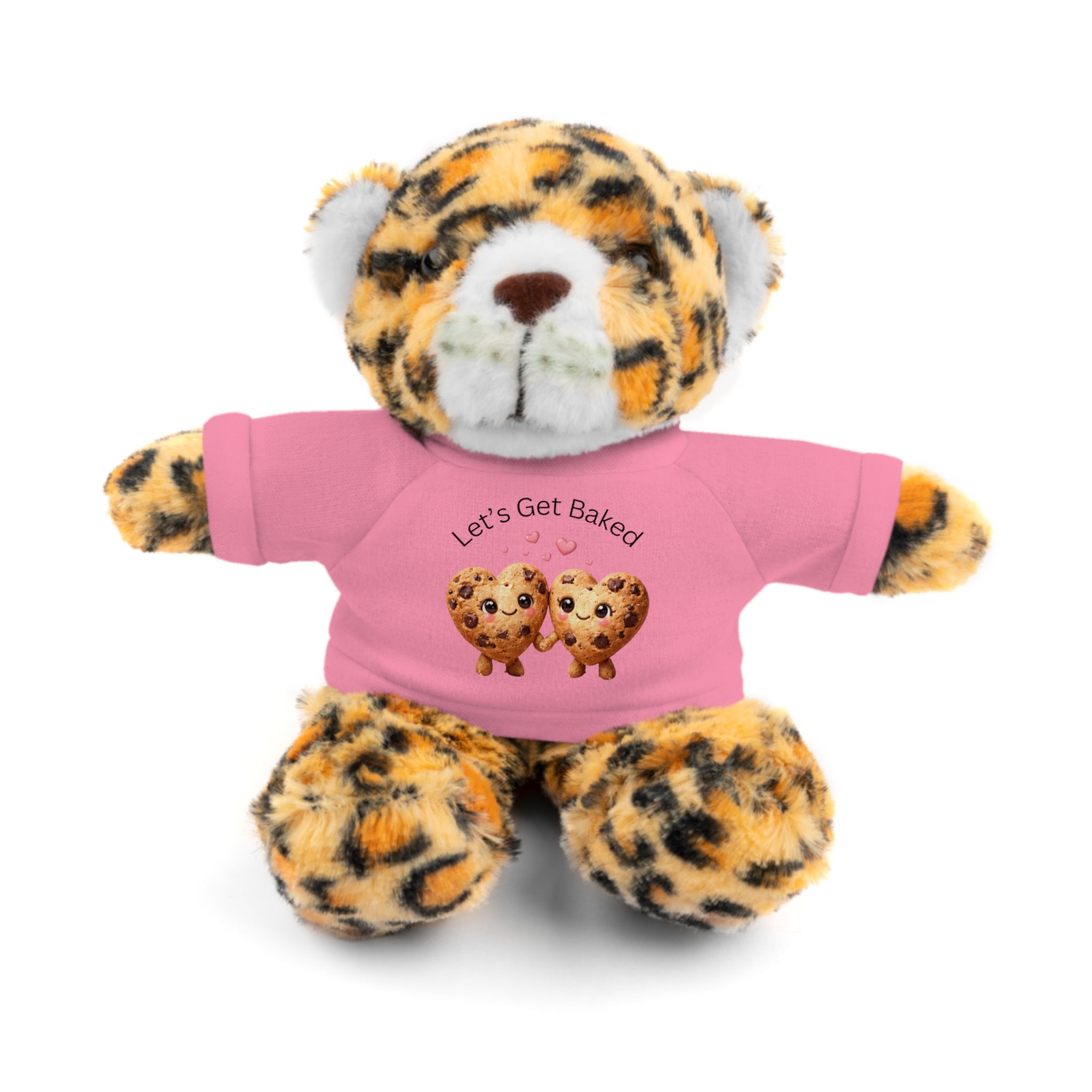 Plush Animal with "Let's Get Baked" Cookie Tee Stuffed Animal