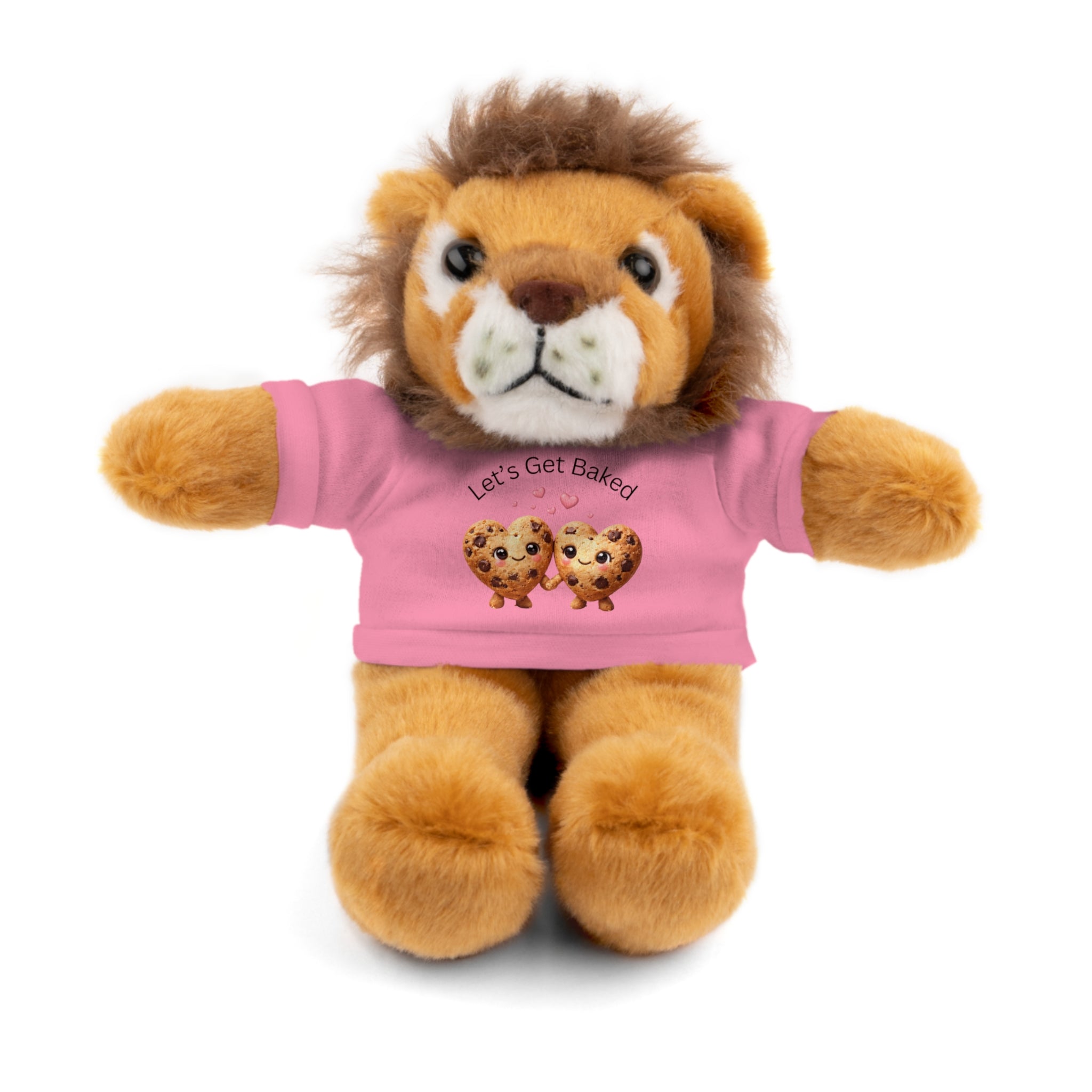 Plush Animal with "Let's Get Baked" Cookie Tee Stuffed Animal