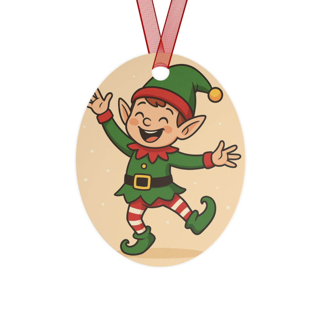 Dancing Elf Bell Metal Ornament – Cute Christmas Tree Decoration