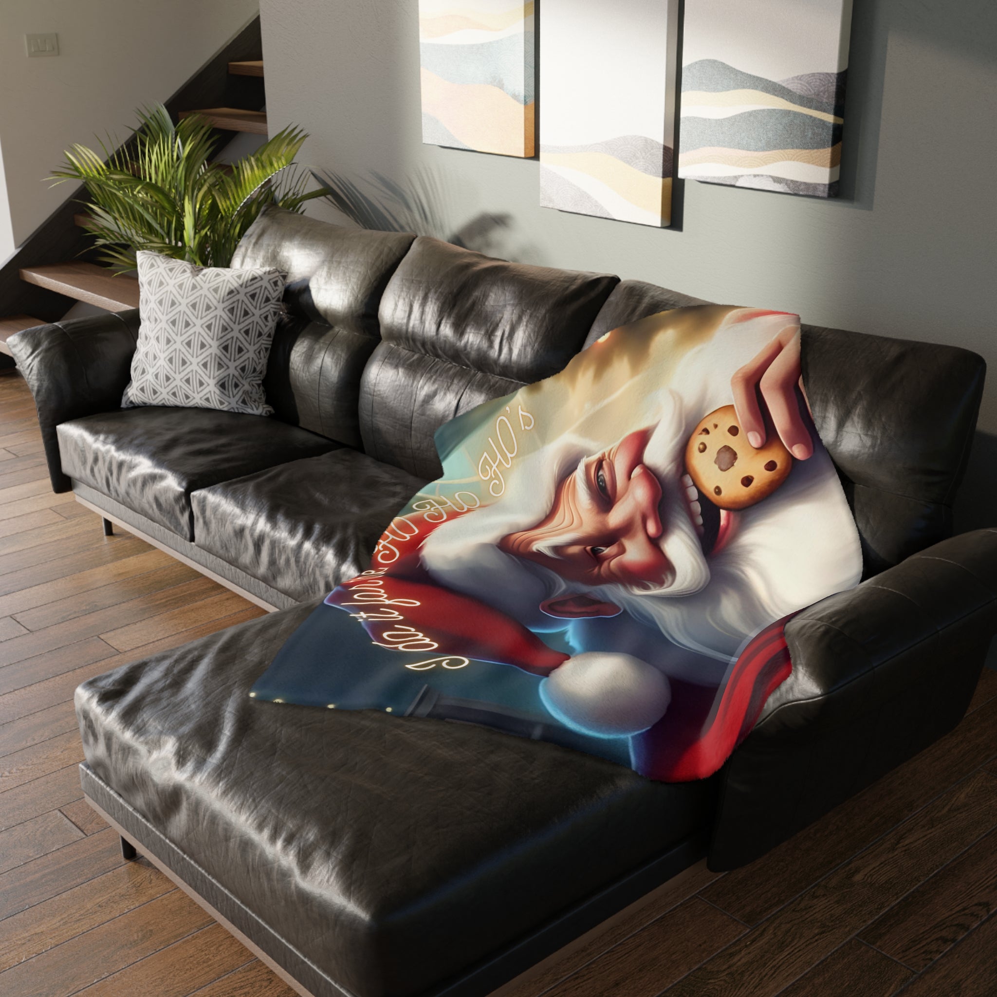 Christmas Santa "Eat Cookie" Blanket — "I Do It For The HO HO HO's'" Throw