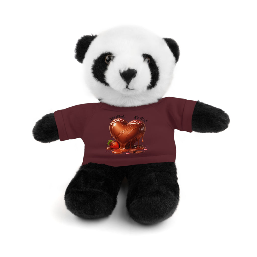 Valentine’s Chocolate Heart Plush with Tee — Stuffed Animal Gift
