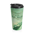 Personalized - Thank You Mom Stainless Steel Travel Mug - Sentimental Green Keepsake Gift