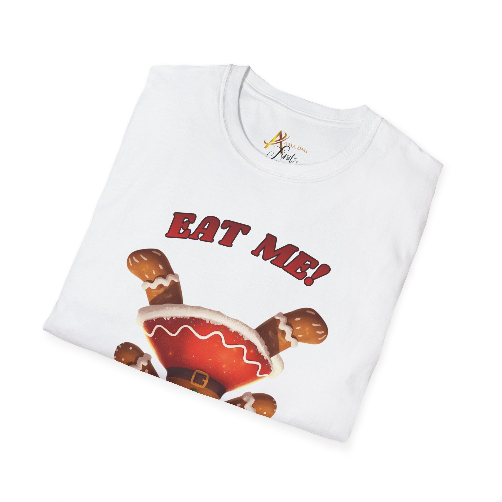 Adult Themed Gingerbread Woman T-Shirt -  'Eat Me!' Christmas Attire