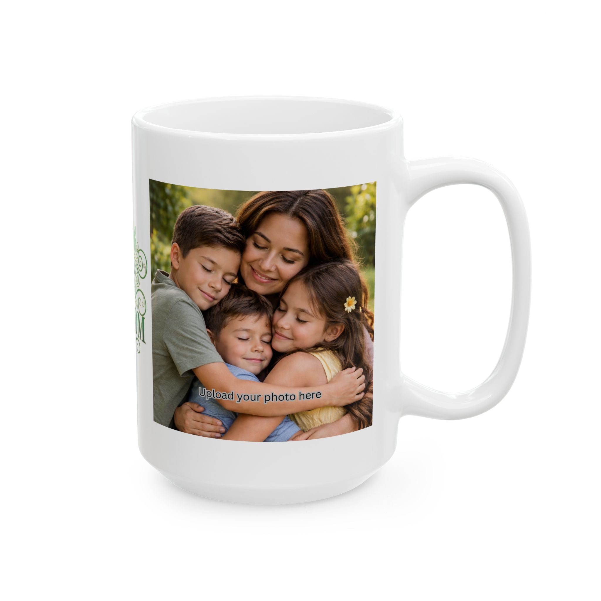 Mama Coffee Mug - "Warmth Begins With Mom" Ceramic Photo Mug (11oz & 15oz)