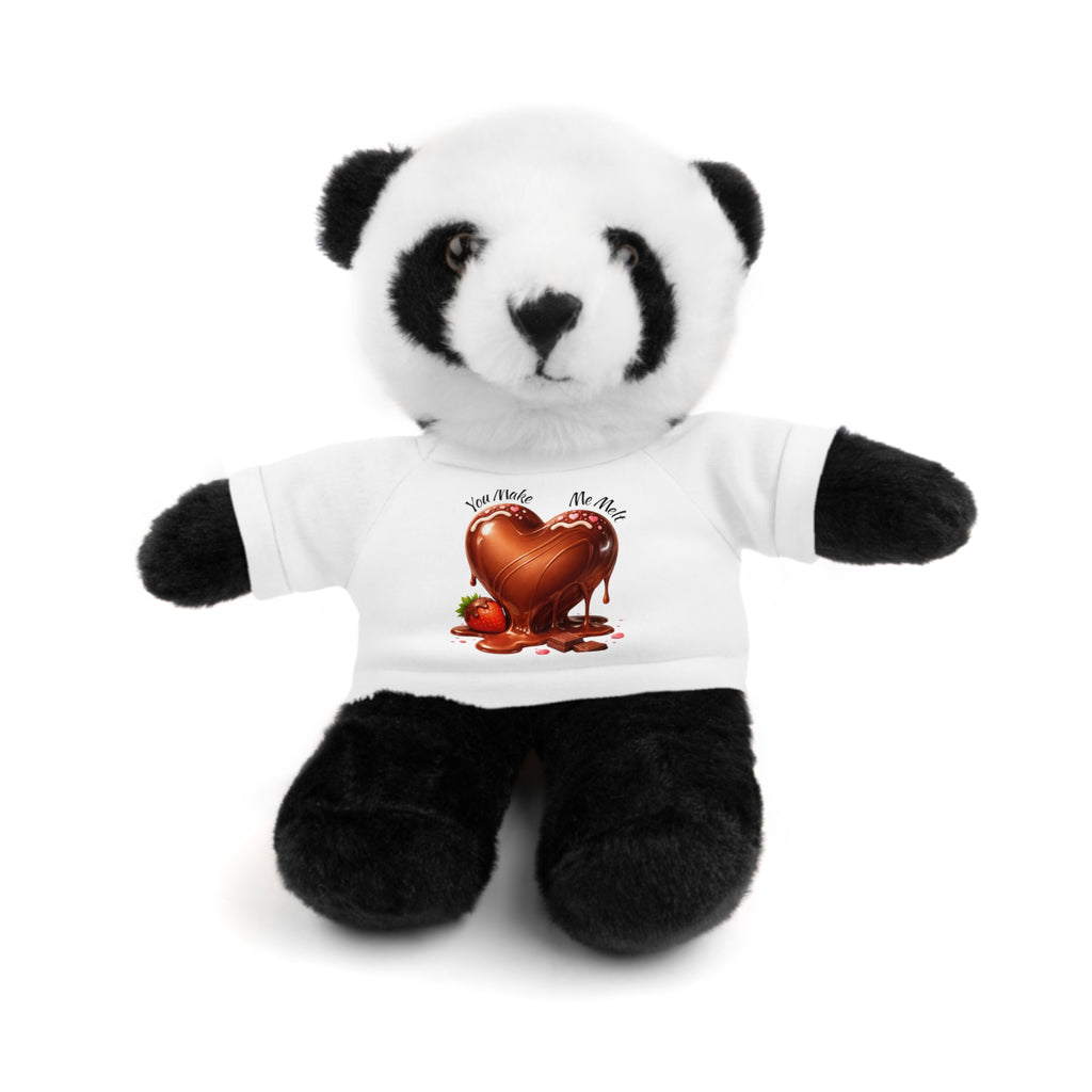 Valentine’s Chocolate Heart Plush with Tee — Stuffed Animal Gift