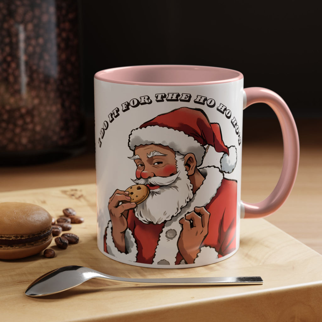 Coffee Mug - Santa Eating Cookie "I Do It For The Ho Ho Ho" Holiday Christmas Mug (11/15 oz)