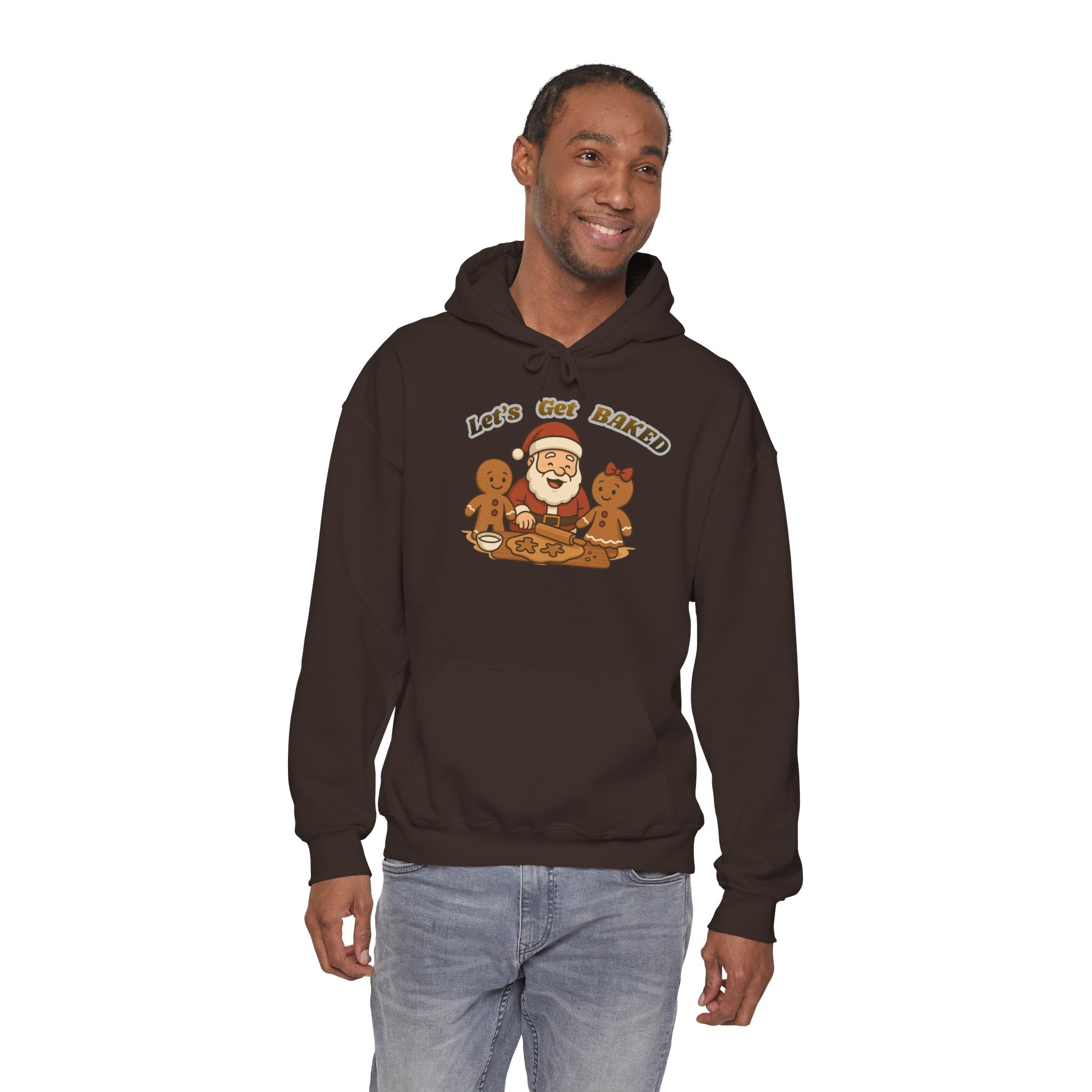 Adult Themed Santa Baking Hoodie — 'Let’s Get Baked' Christmas Attire