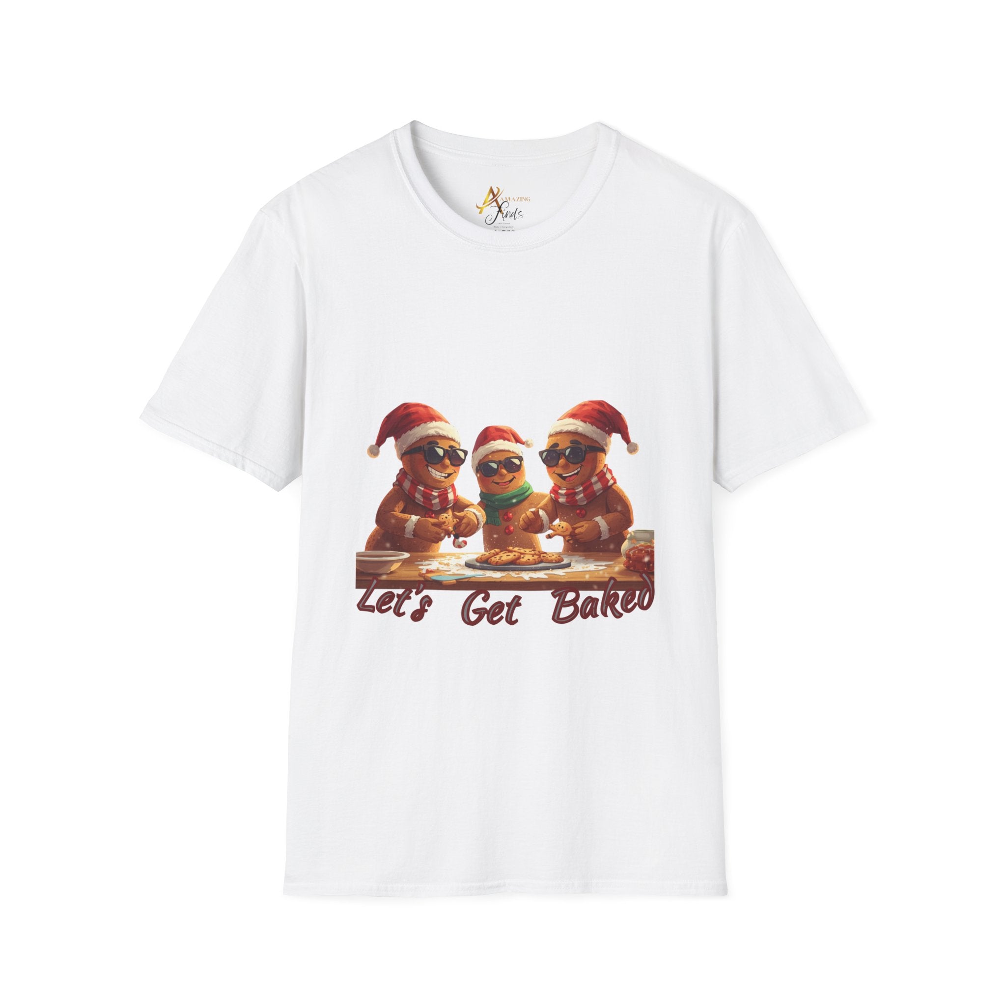 Adult Themed Gingerbread Men T-Shirt – 'Let's Get Baked' Christmas Attire