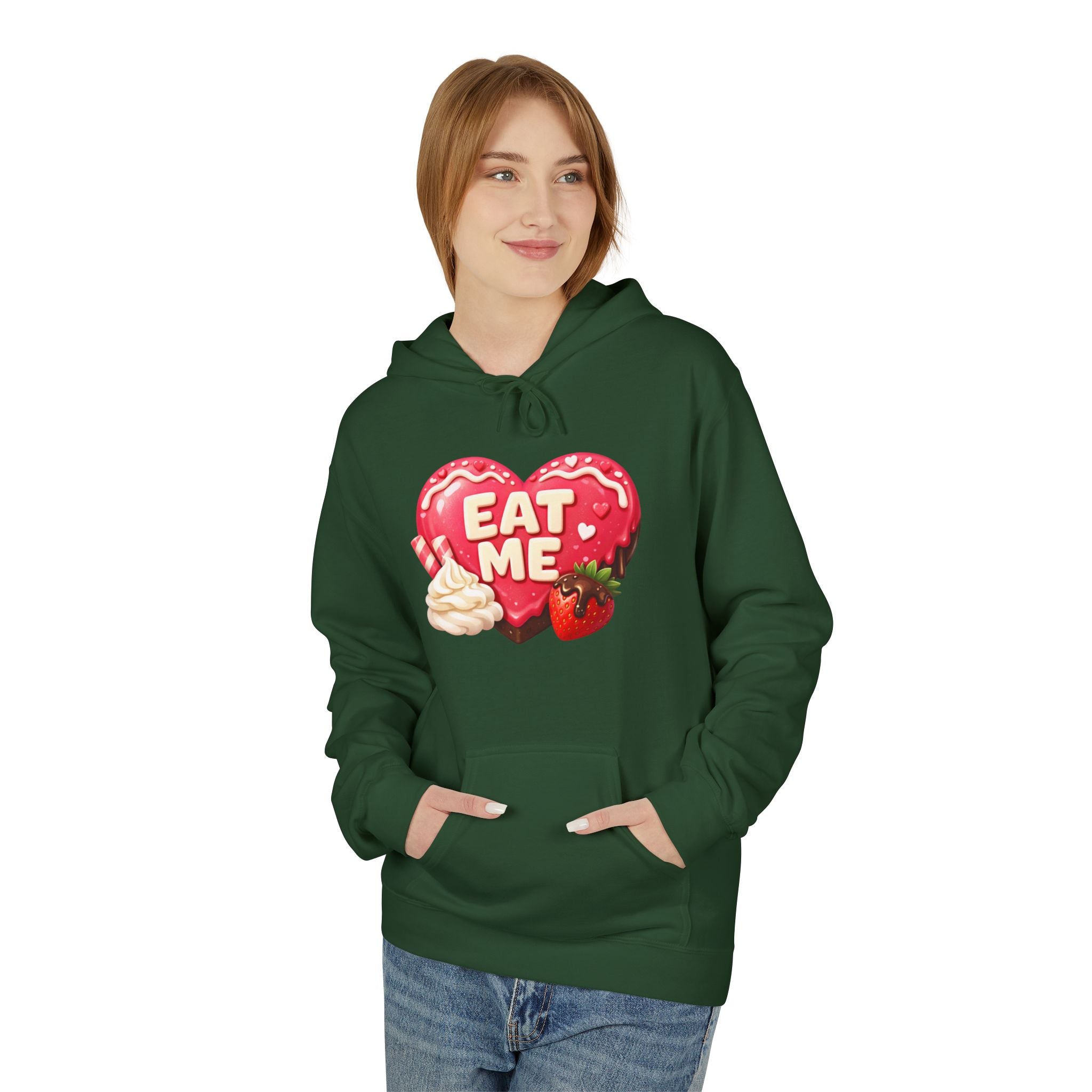 Valentine’s 'Eat Me' Strawberry Donut Hoodie — Cute Heart Pullover