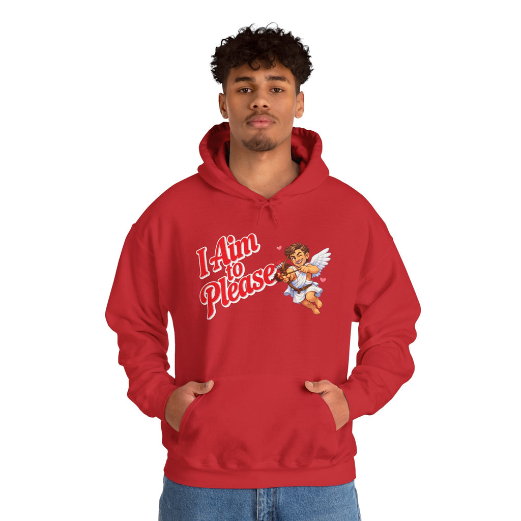 Valentines Day Cupid Hoodie - "I Aim To Please"