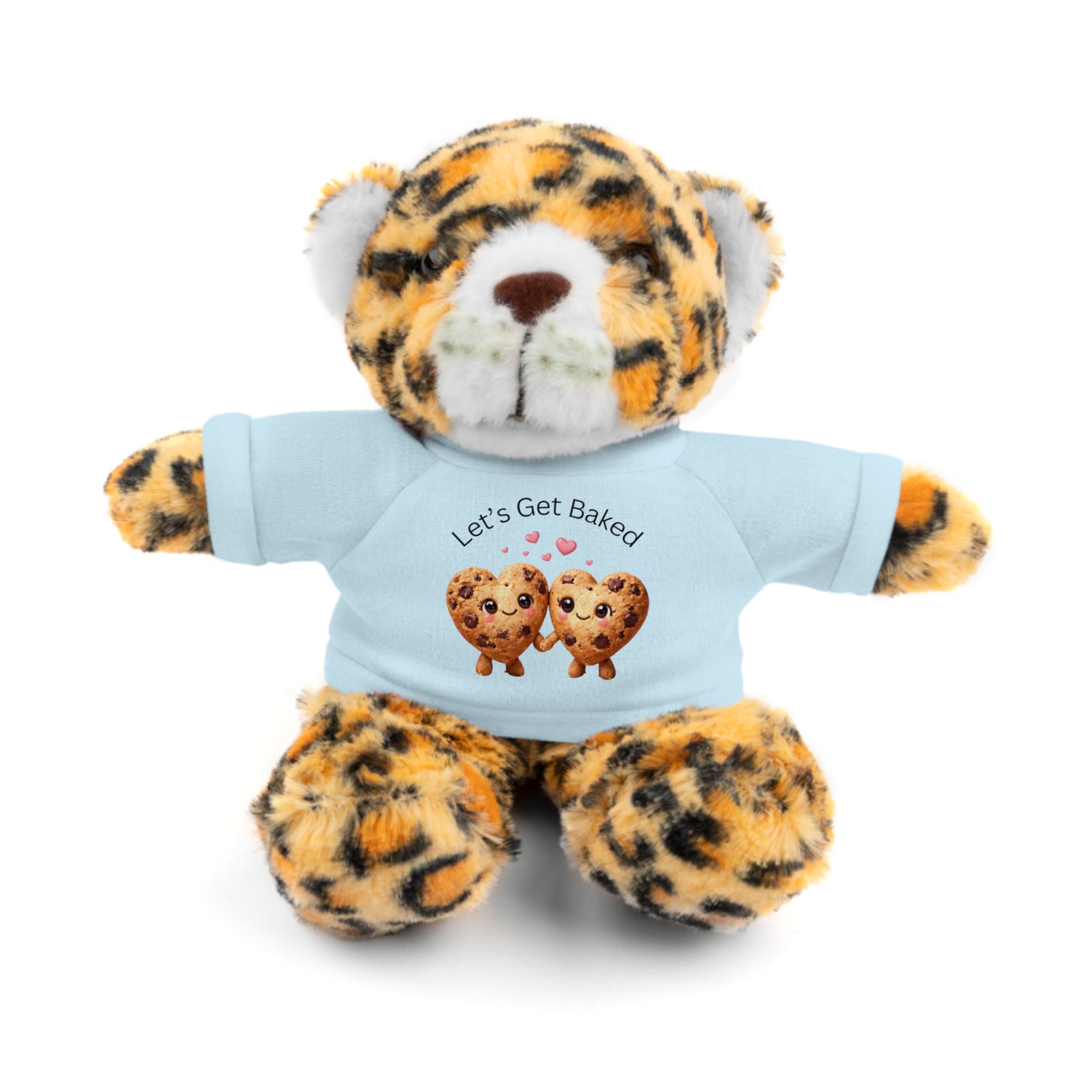 Plush Animal with "Let's Get Baked" Cookie Tee Stuffed Animal