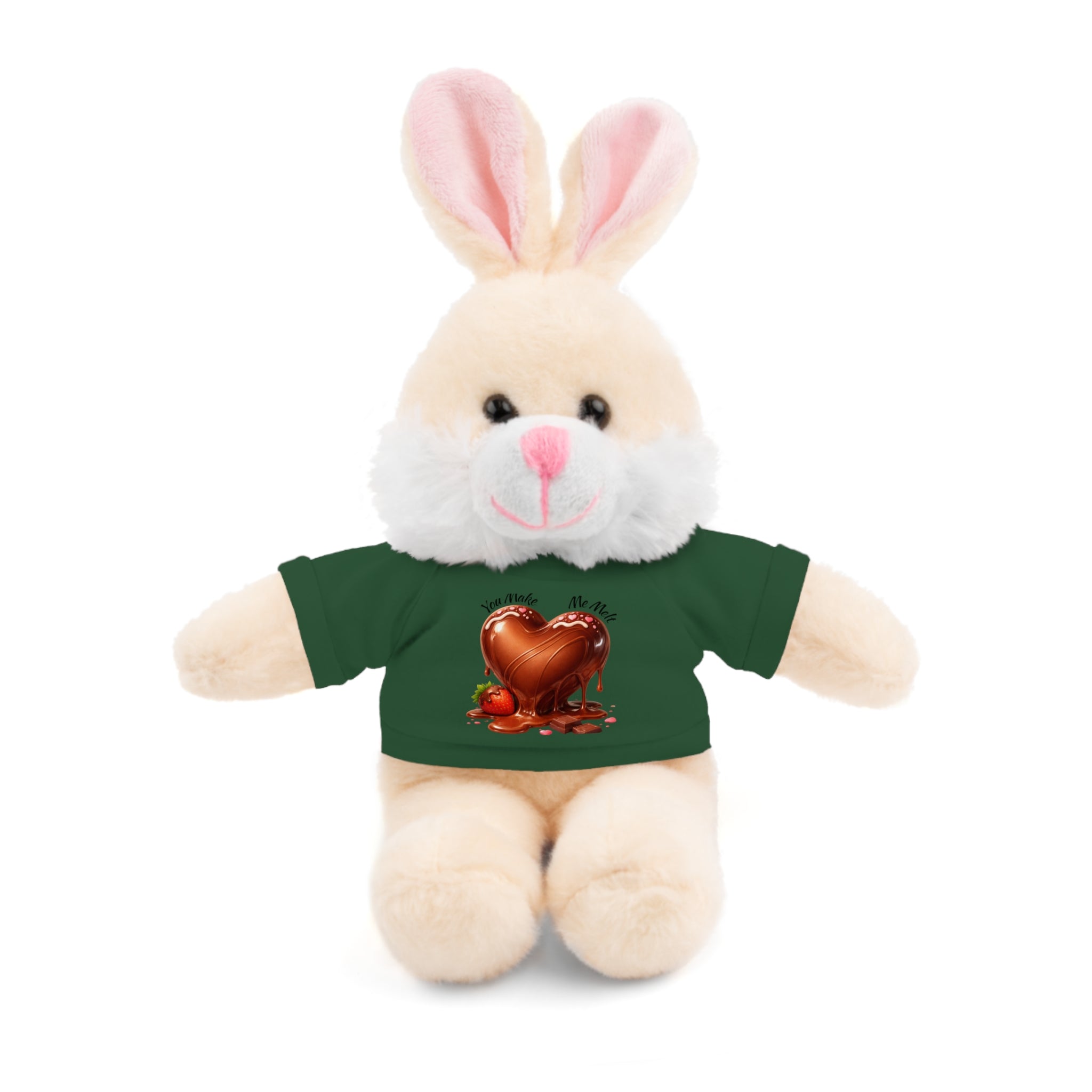 Valentine’s Chocolate Heart Plush with Tee — Stuffed Animal Gift