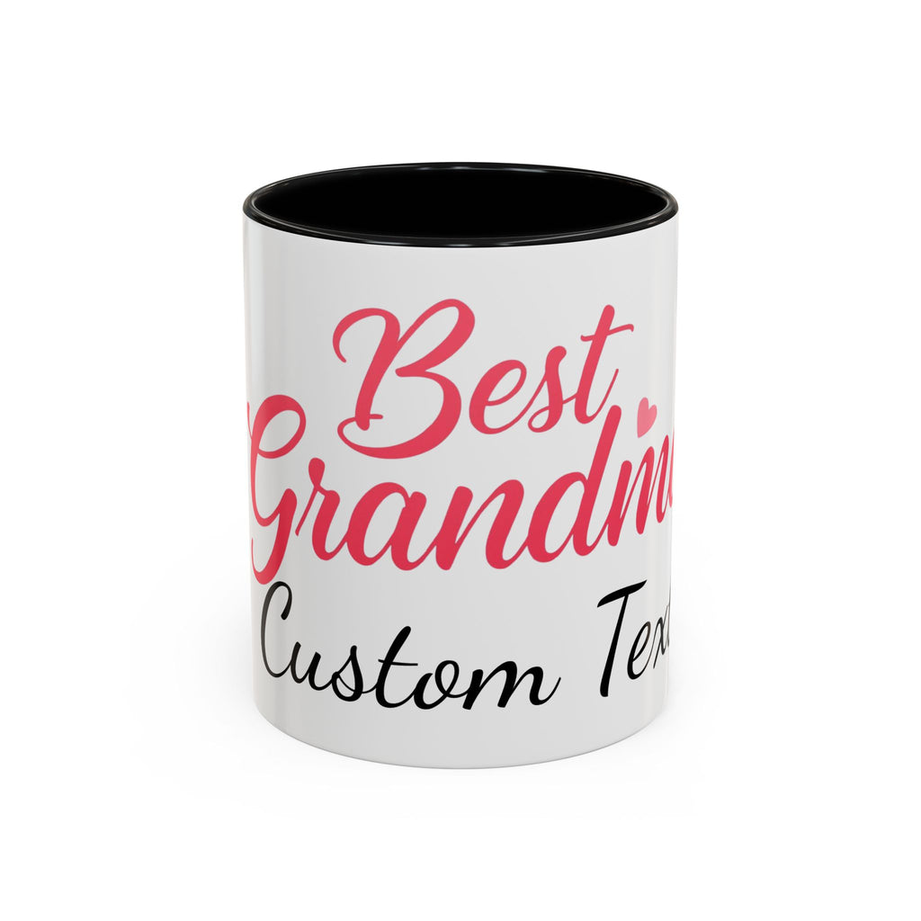 Best Grandma Custom Text Accent Coffee Mug — Personalized Gift for Grandmothers