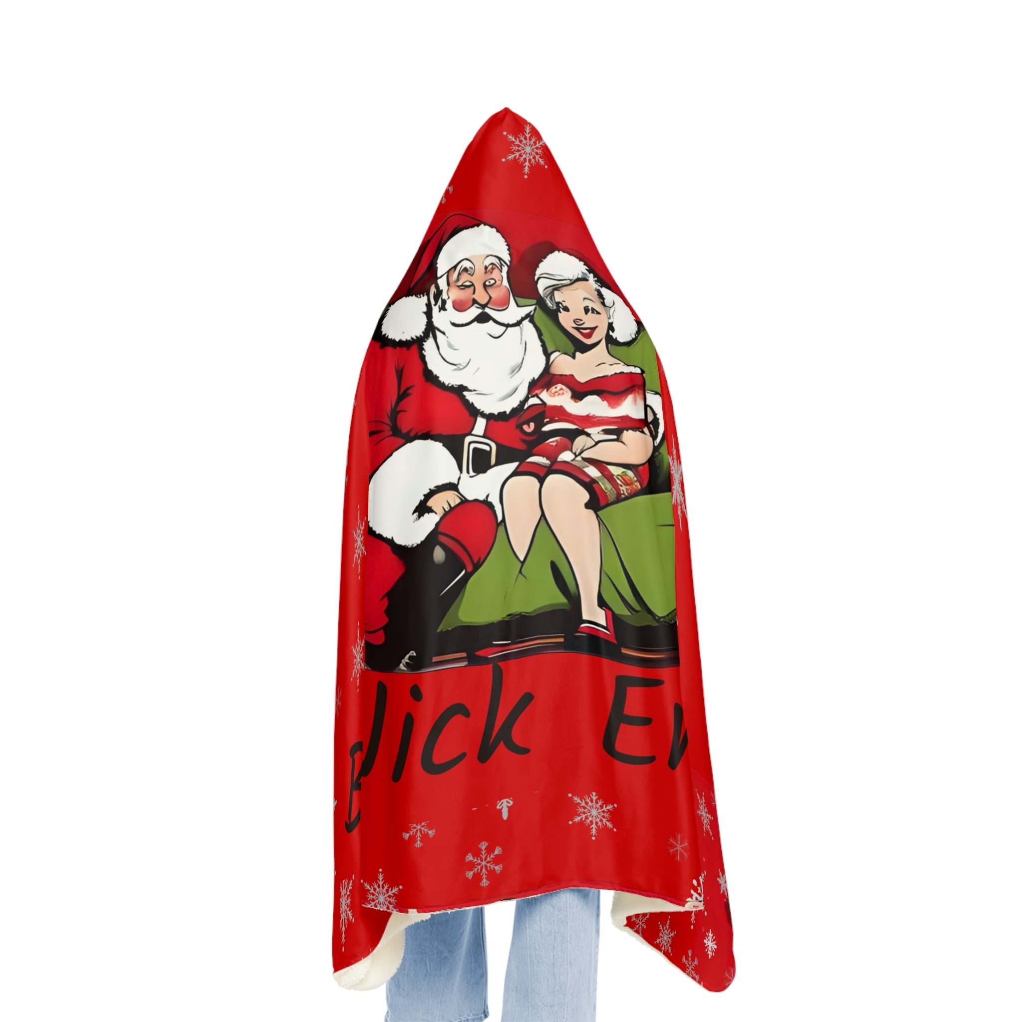 Hooded Blanket - "Big Nick Energy" Christmas Santa Snuggle Throw