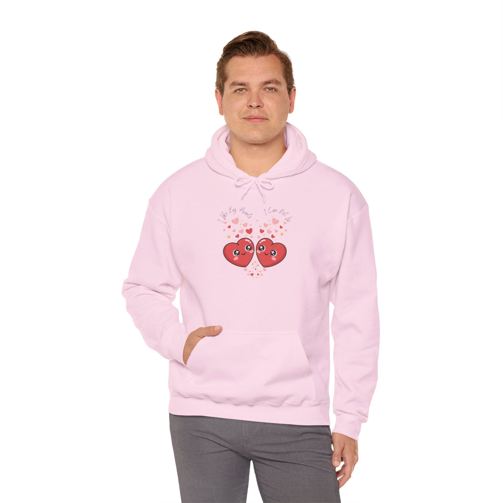 Smug Heart Hoodie — Oversized Smiling Heart with Sparkles & Tiny Hearts