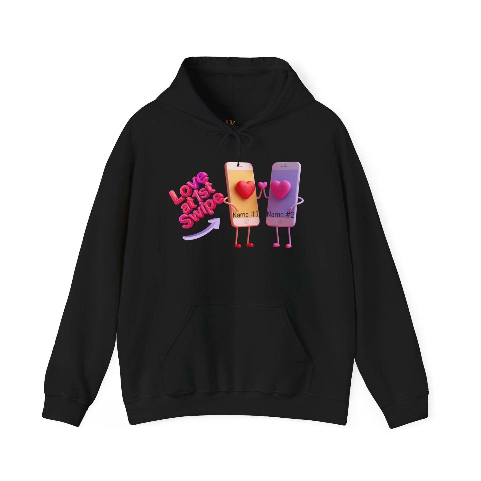 Love at First Swipe Hoodie Personalized Valentine