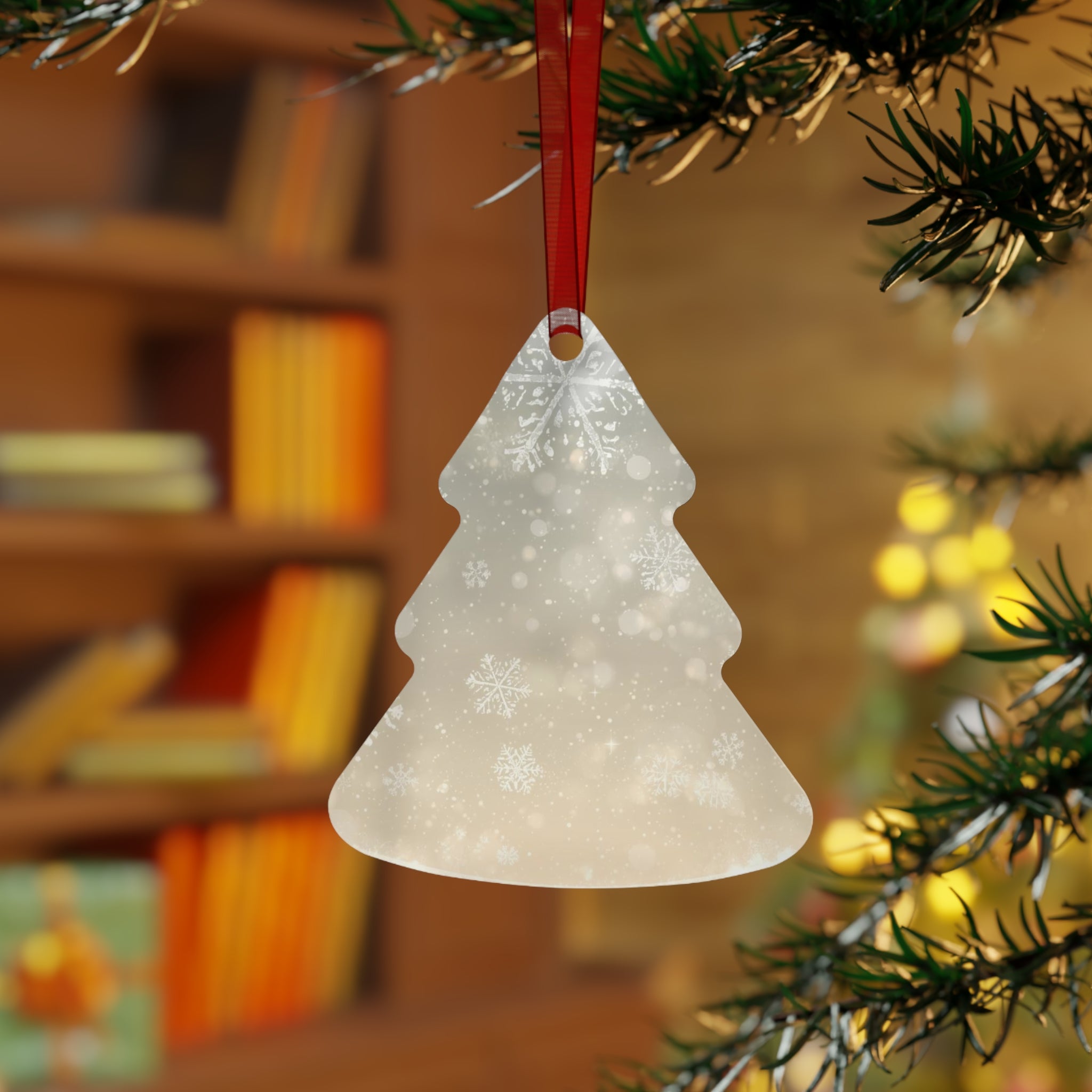 Snowflake Bell Metal Ornament — Elegant Winter Holiday Decoration
