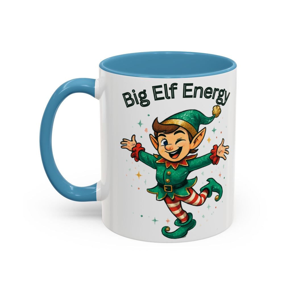 Big Elf Energy Coffee Mug — Holiday Christmas Elf Accent Mug (11/15oz)