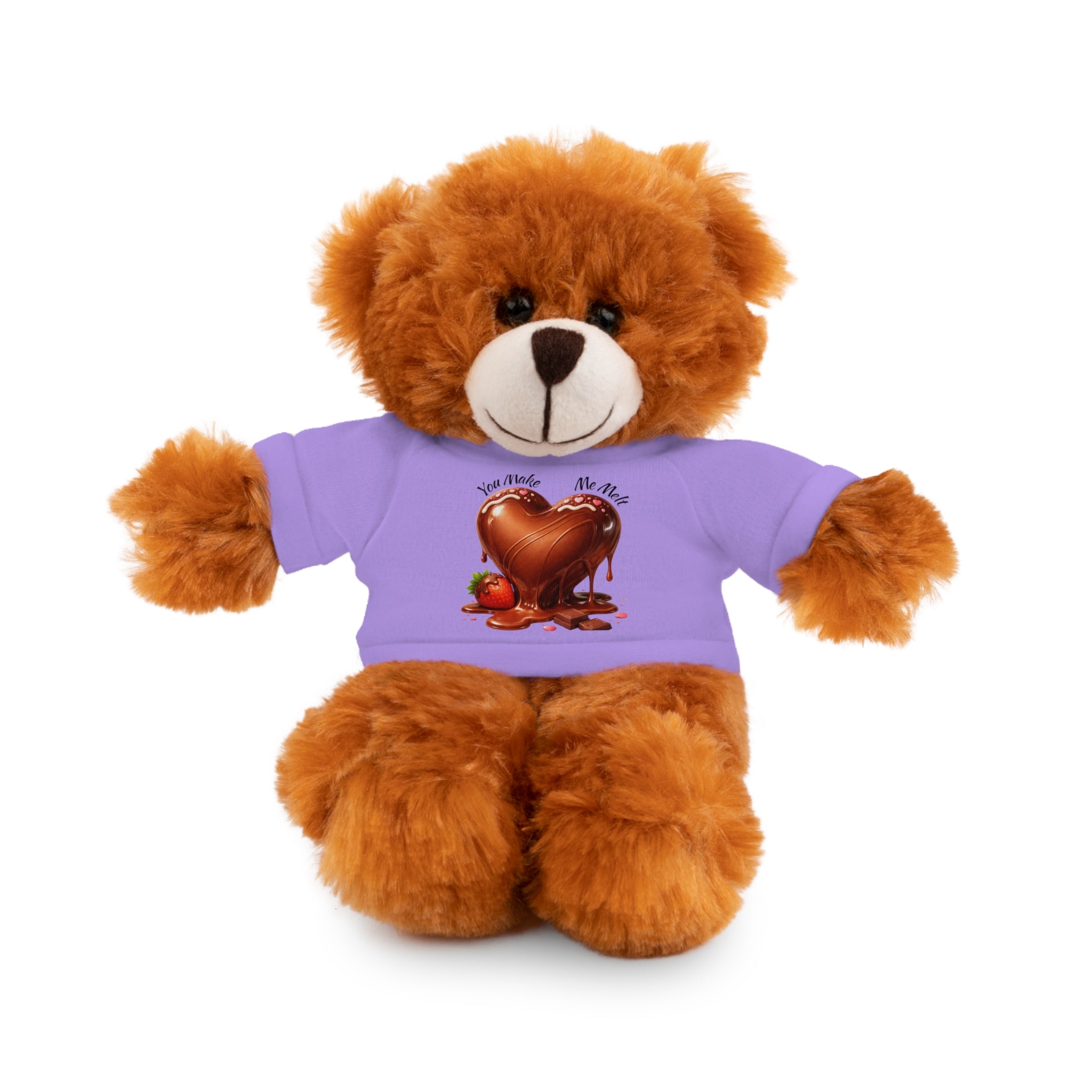 Valentine’s Chocolate Heart Plush with Tee — Stuffed Animal Gift