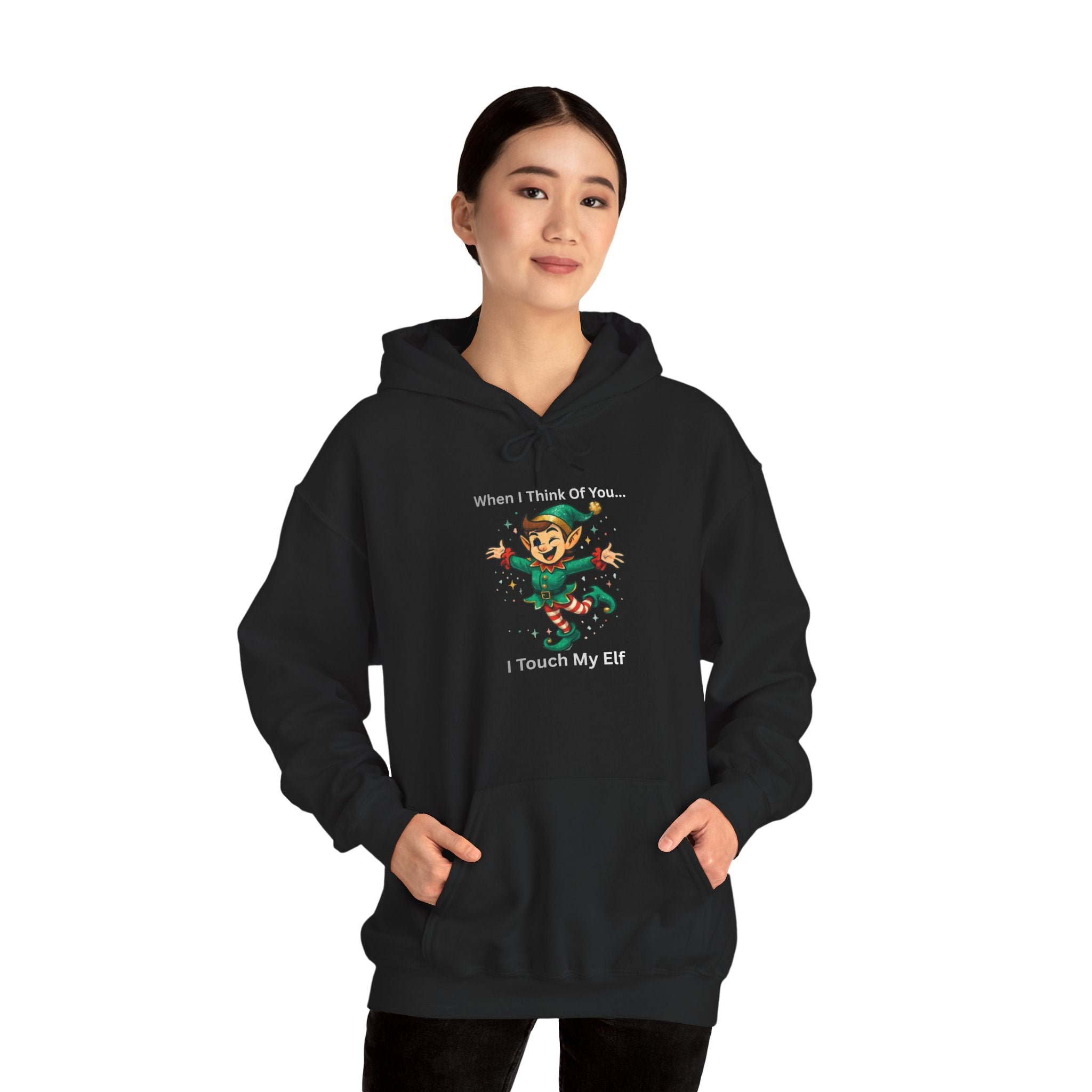 Christmas Elf Hoodie — Cute Dancing Elf 'When I See Tinsel' Holiday Sweatshirt