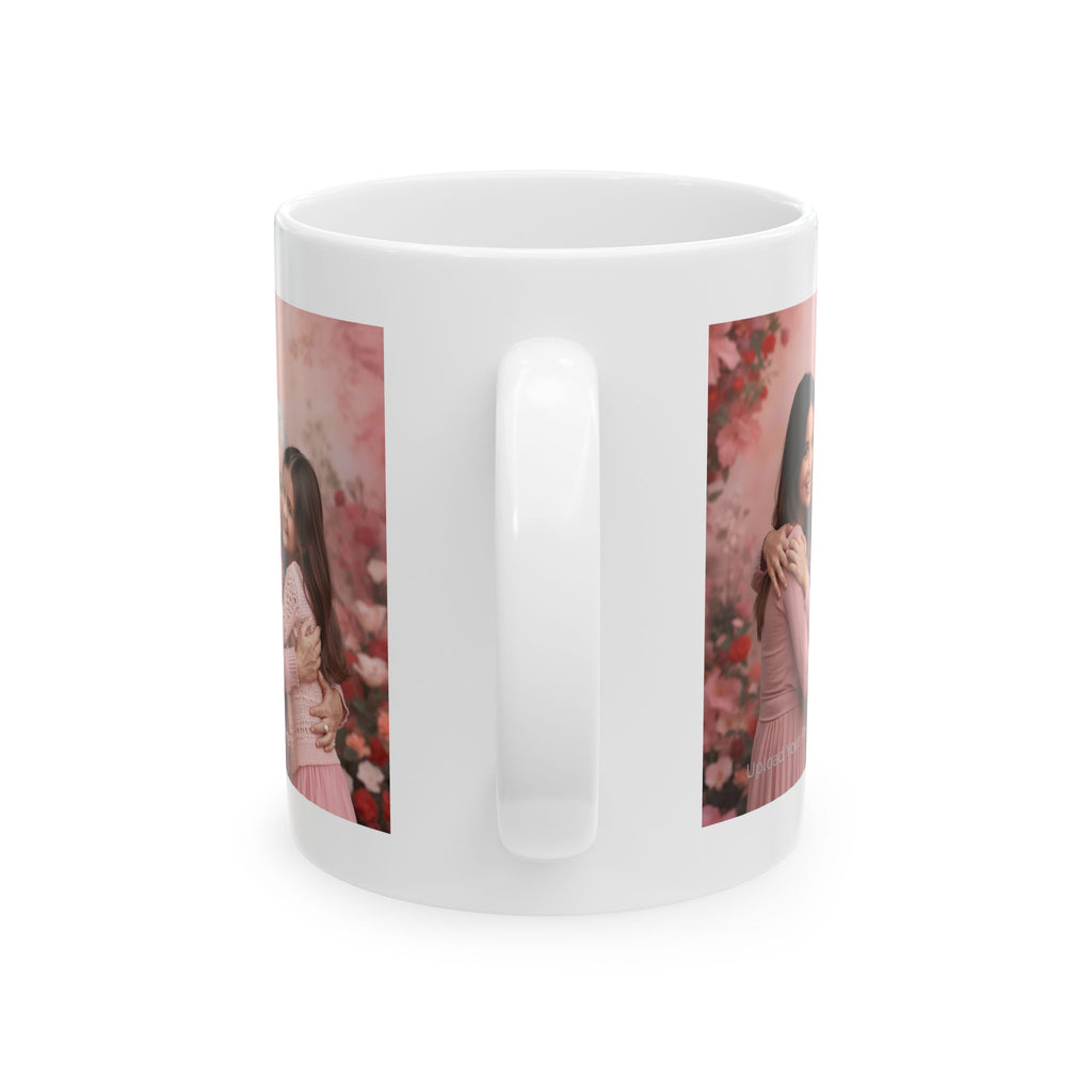 Warmth Begins With Mom Ceramic Mug — Mother's Day Floral Coffee Cup (11oz/15oz)