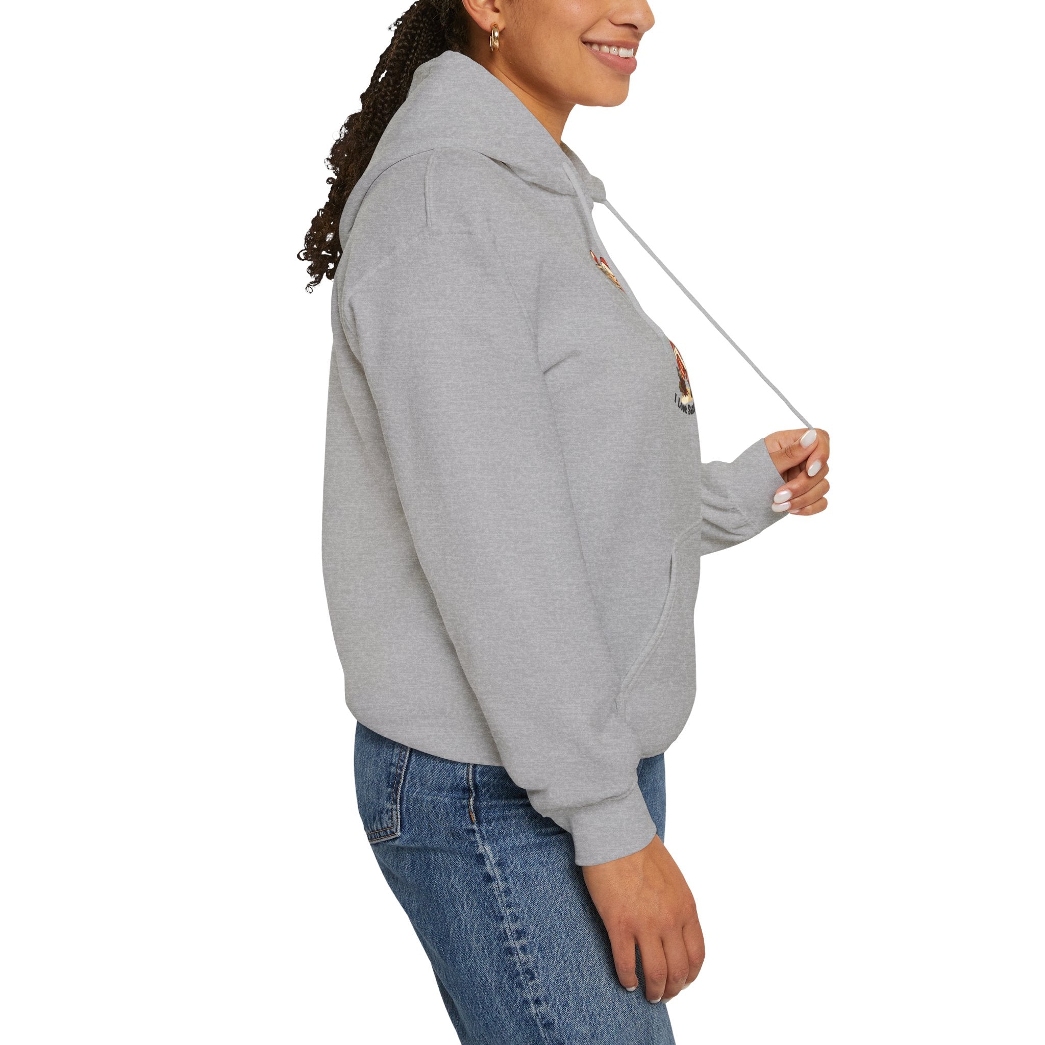 Adult Themed Mrs. Clause Hoodie - 'I Love Santa's Pole' Christmas Attire