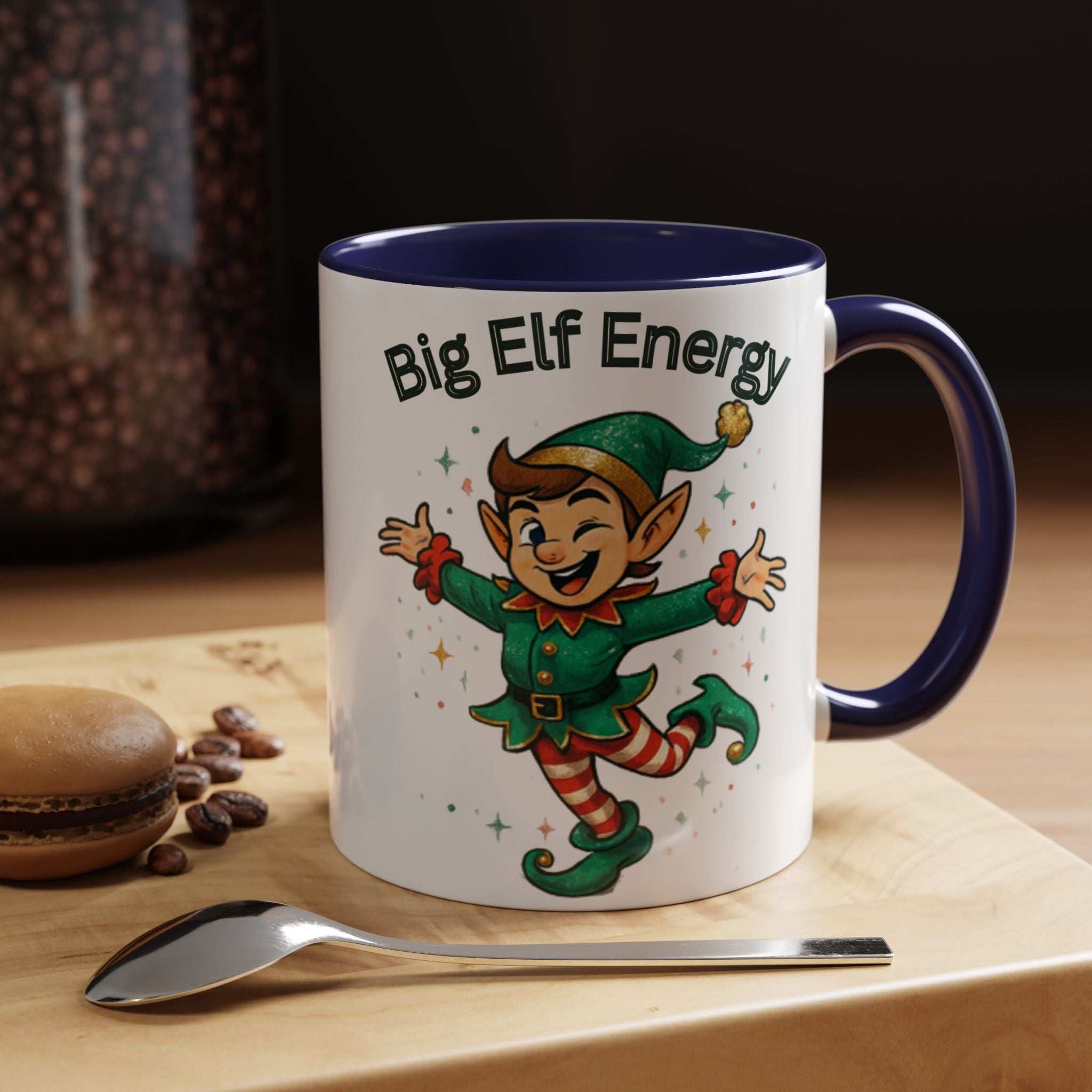 Big Elf Energy Coffee Mug — Holiday Christmas Elf Accent Mug (11/15oz)