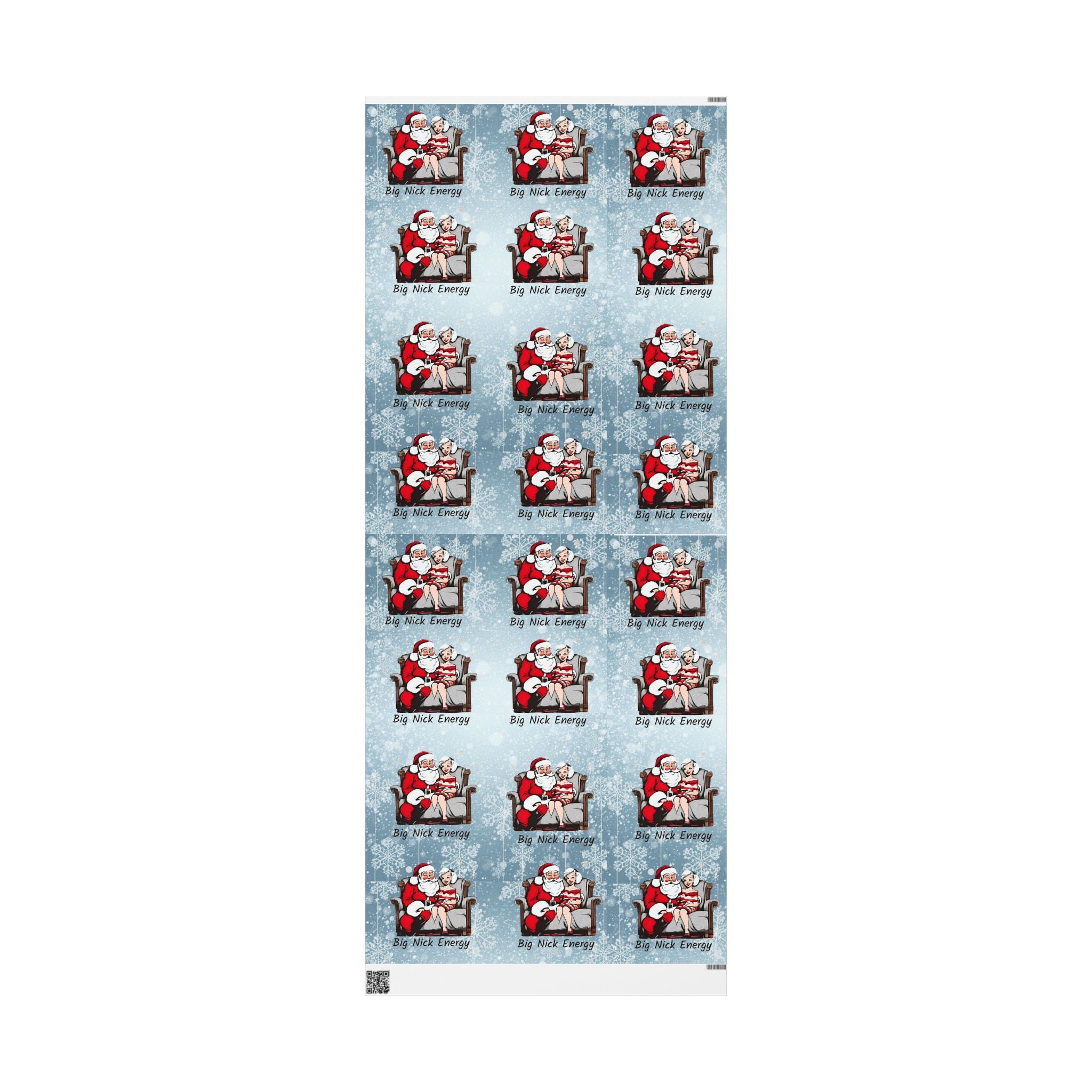 Christmas Santa Wrapping Paper Roll – 'Big Nice Energy' Holiday Gift Wrap