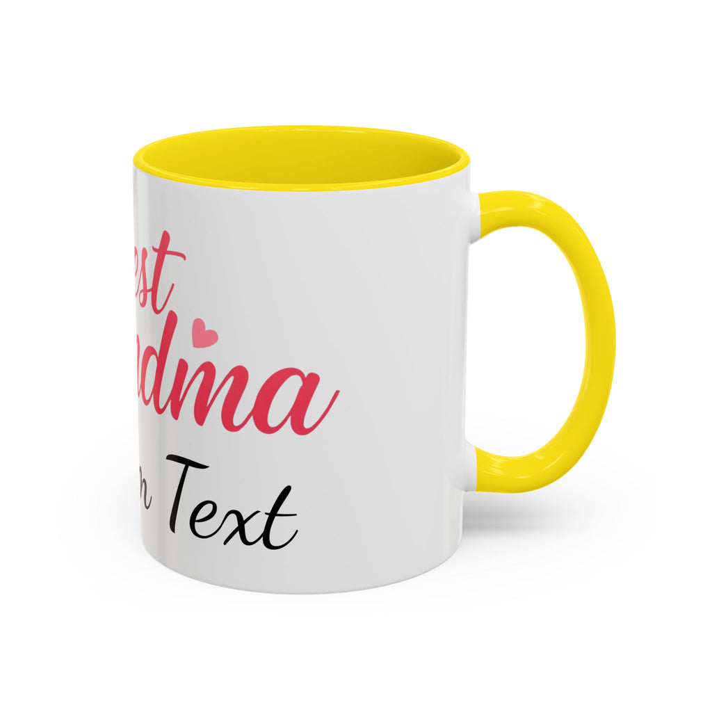 Best Grandma Custom Text Accent Coffee Mug — Personalized Gift for Grandmothers