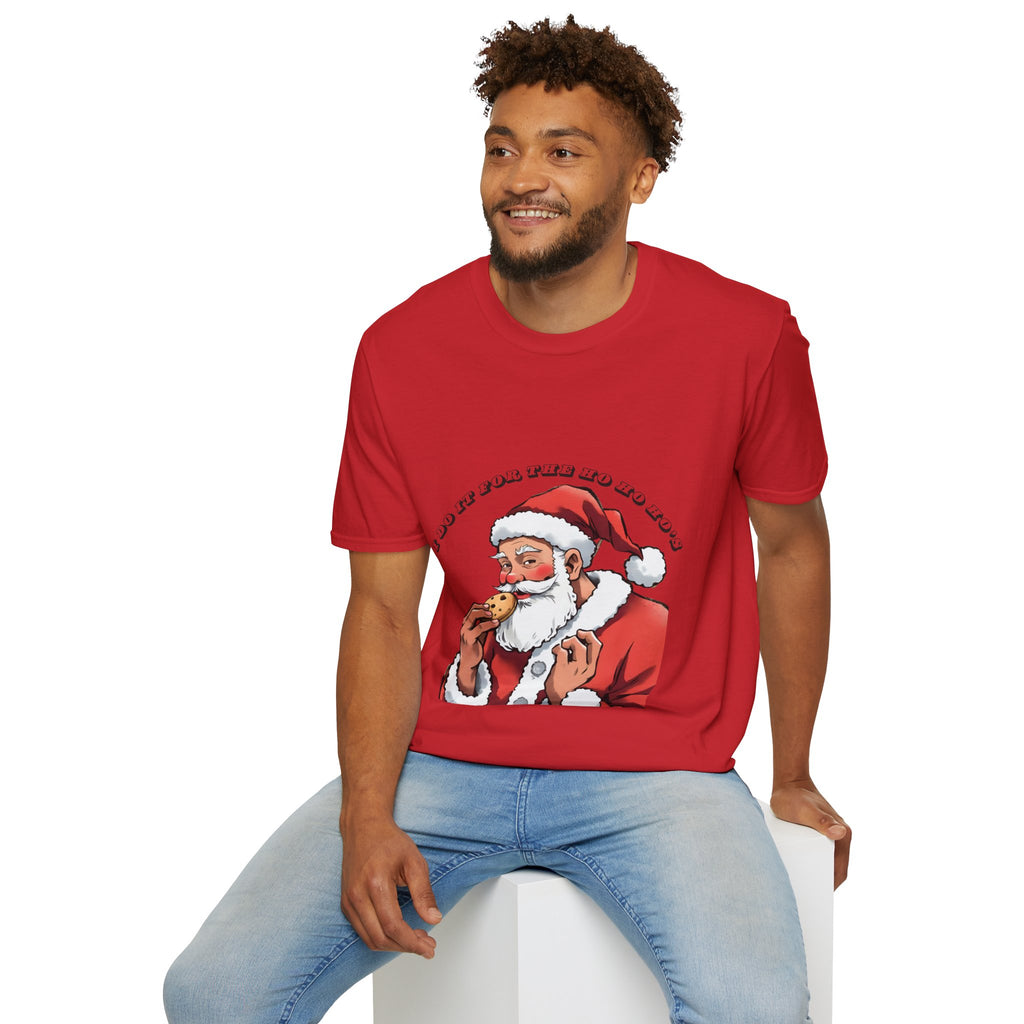 Adult Themed Santa Cookie T-Shirt - 'I Do It For The Ho Ho Ho's' Christmas Attire