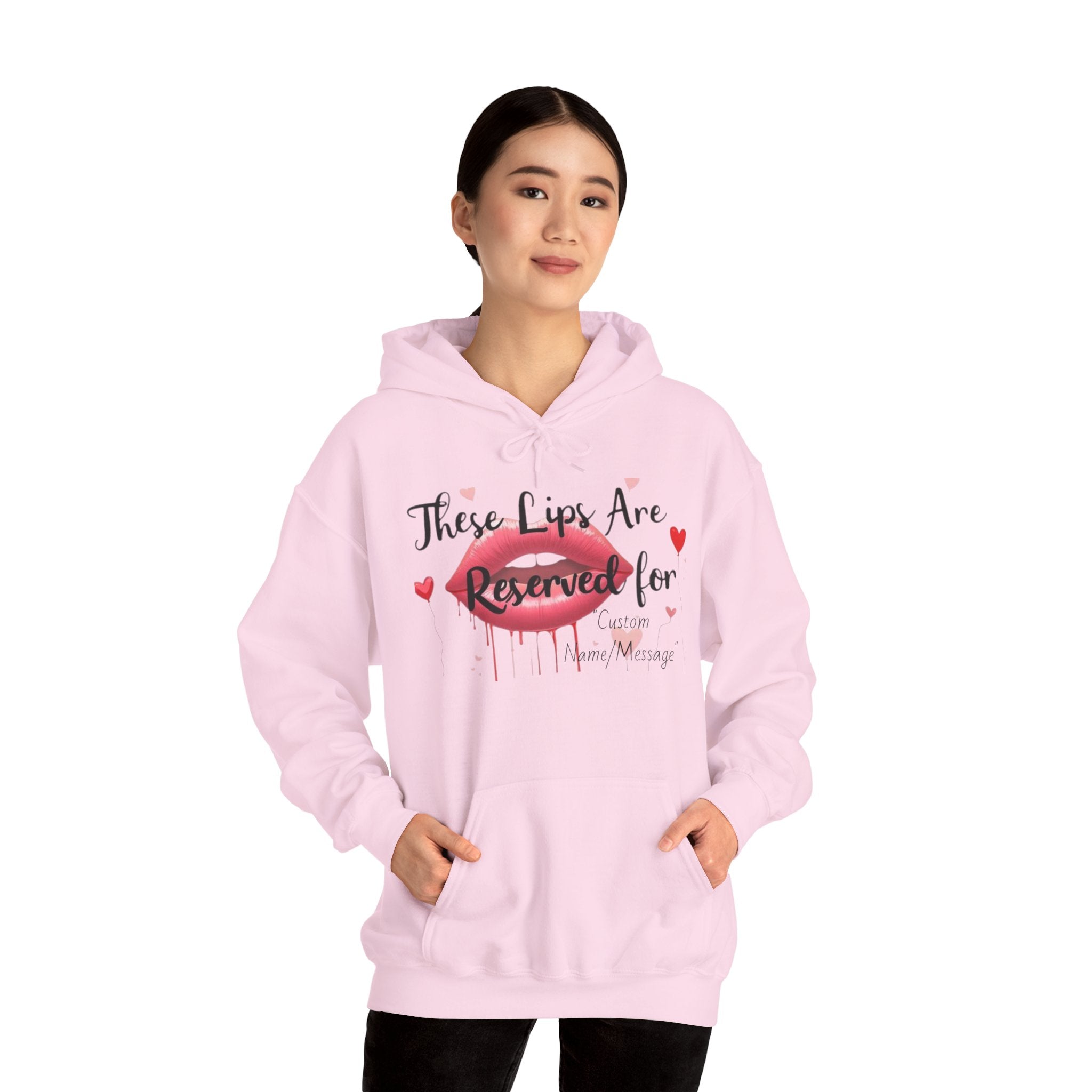 Personalized Hoodie. Lips, Valentine's Day