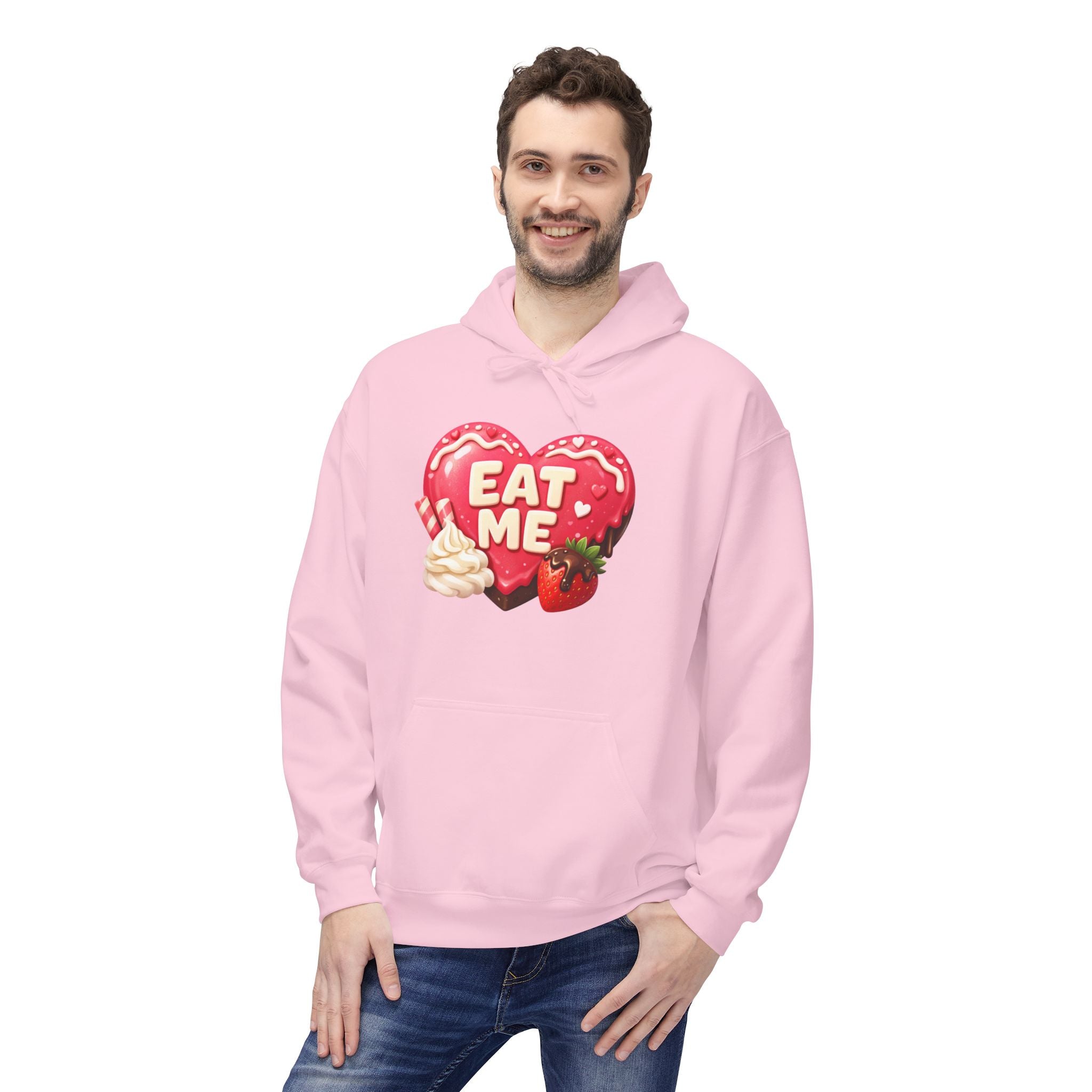 Valentine’s 'Eat Me' Strawberry Donut Hoodie — Cute Heart Pullover