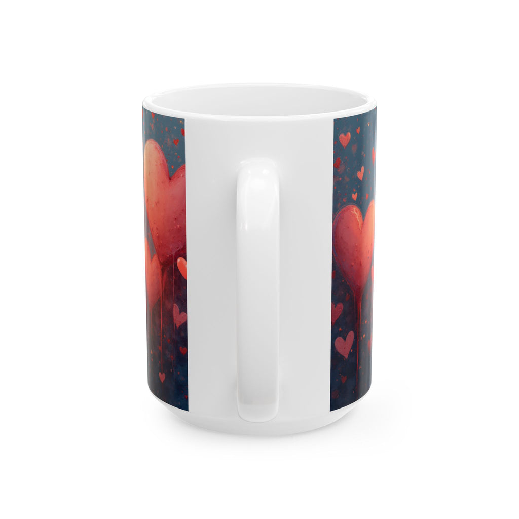 Chocolate Heart Melt design Mug | Ceramic Coffee Cup, Valentine Love