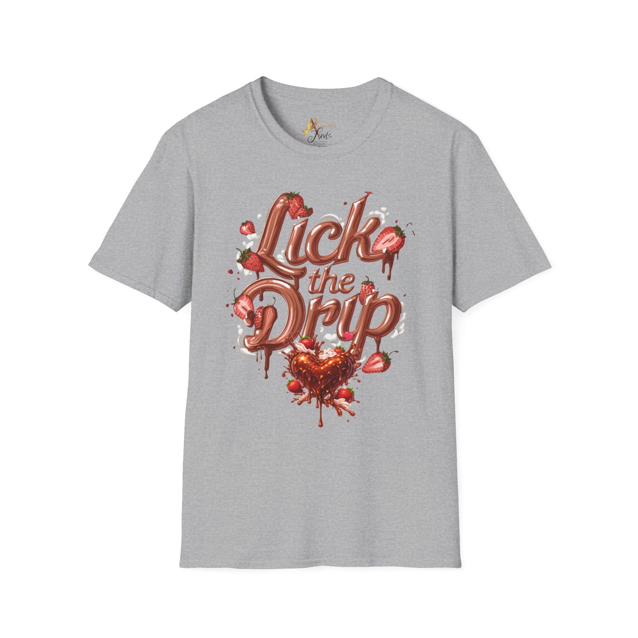 Strawberry Dripping Heart Splash T-Shirt | Valentine Shirt