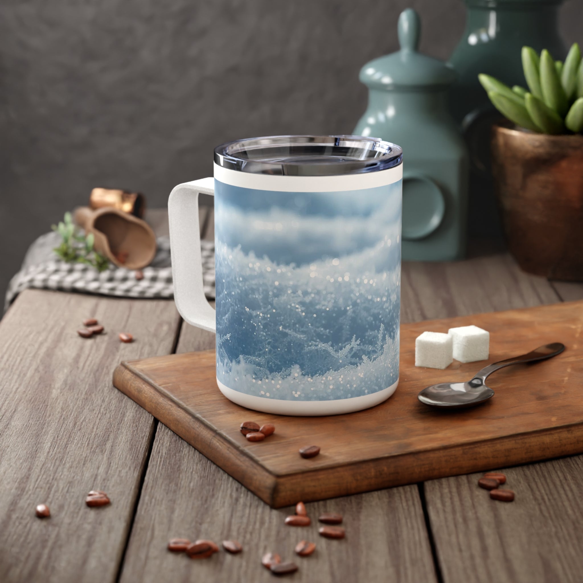 10oz Insulated Coffee Mug - Frosty Snow