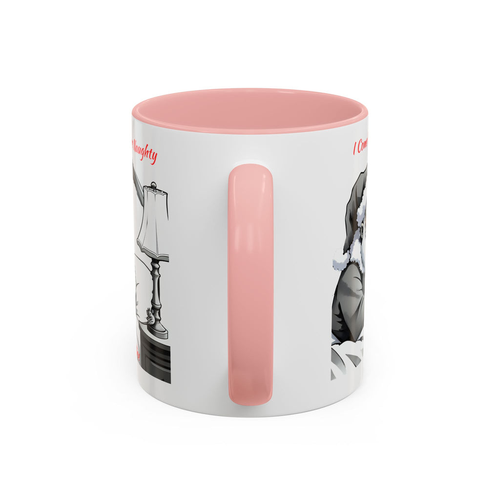 Santa Naughty Coffee Mug - "I Come When You're Naughty" Holiday Accent Mug (11/15oz)