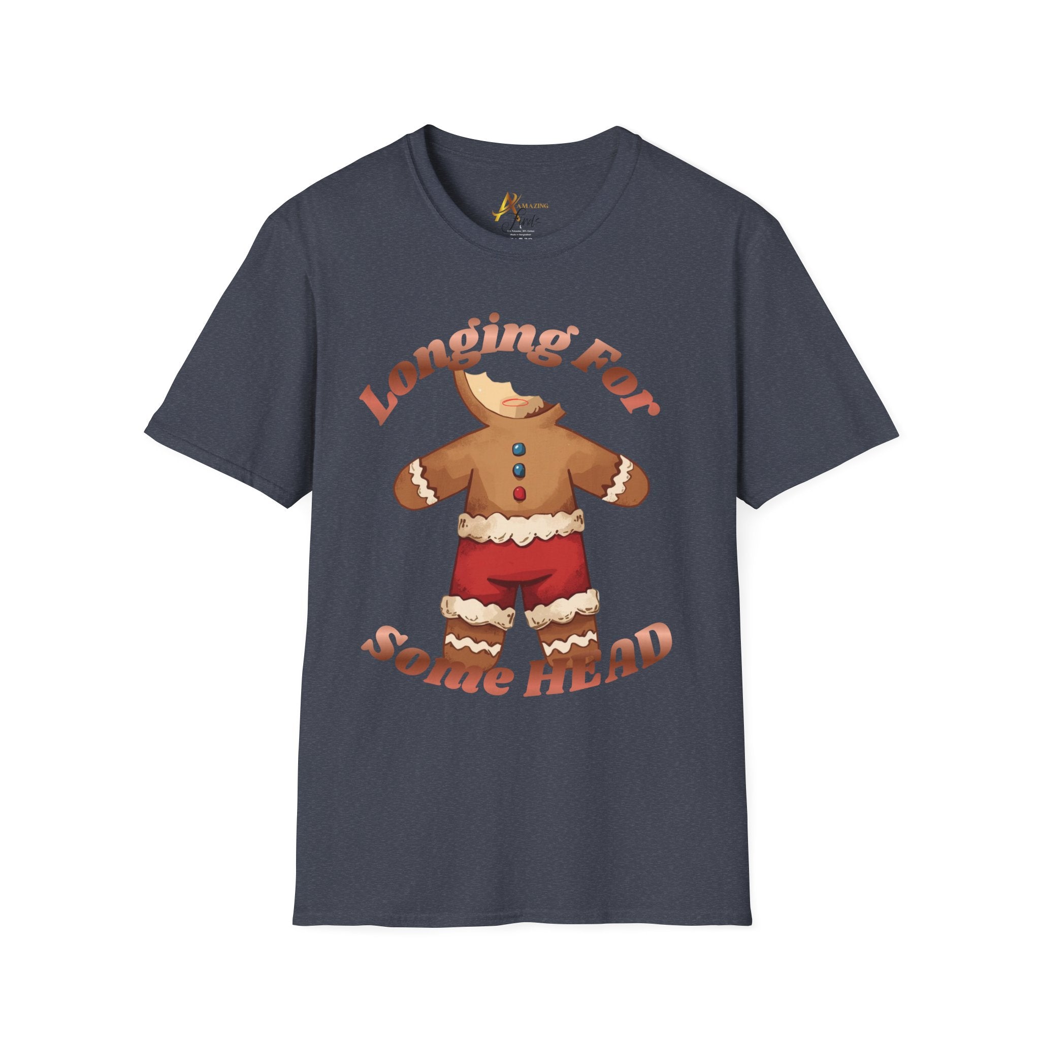 Adult Themed Gingerbread Man T-Shirt -  'Longing For Some Head' Christmas Attire