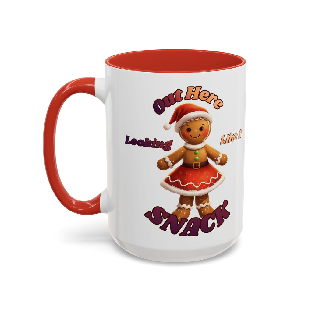 Festive Gingerbread Holiday Gift (11/15 oz) - 'Out Here Looking Like A Snack' Coffee Mug