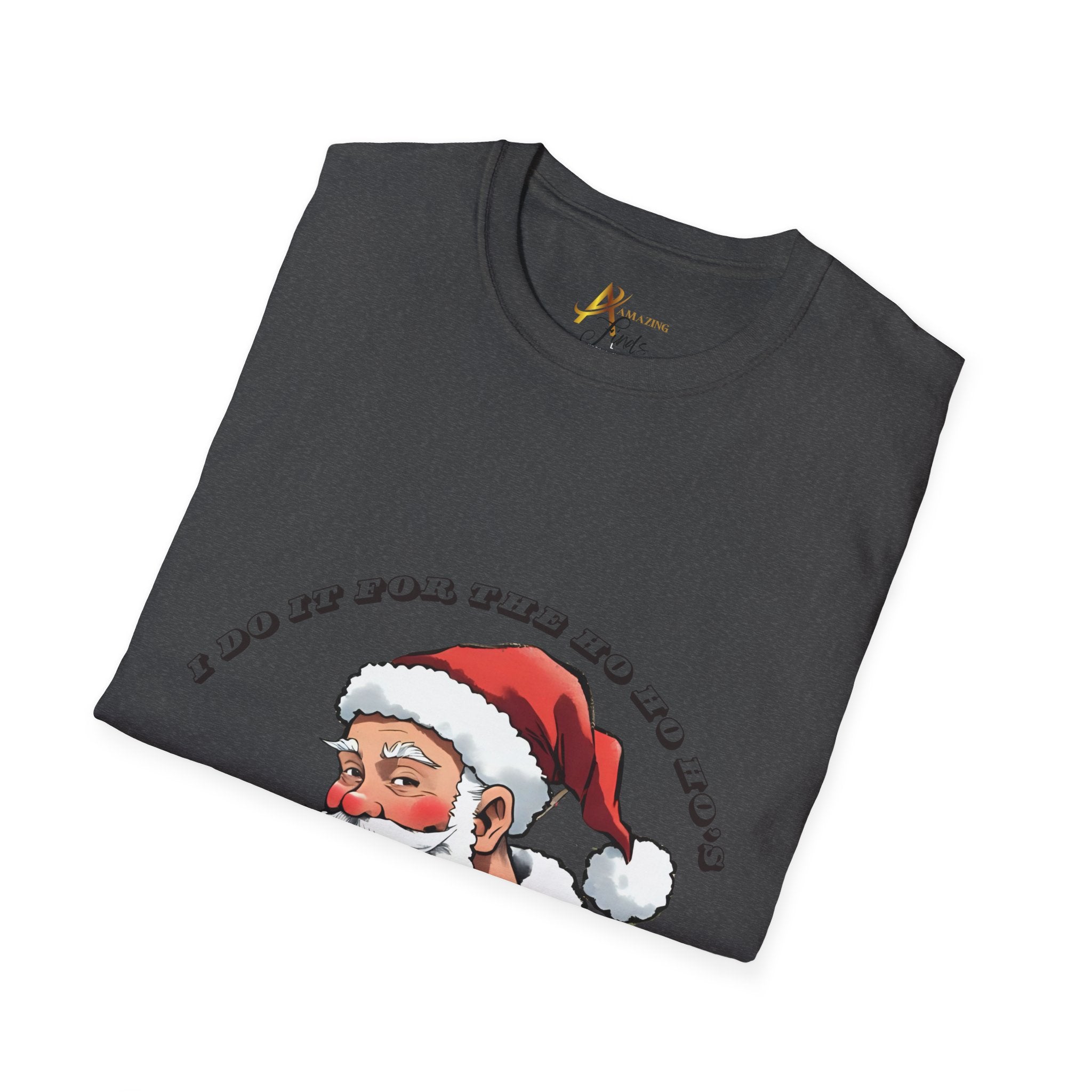 Adult Themed Santa Cookie T-Shirt - 'I Do It For The Ho Ho Ho's' Christmas Attire