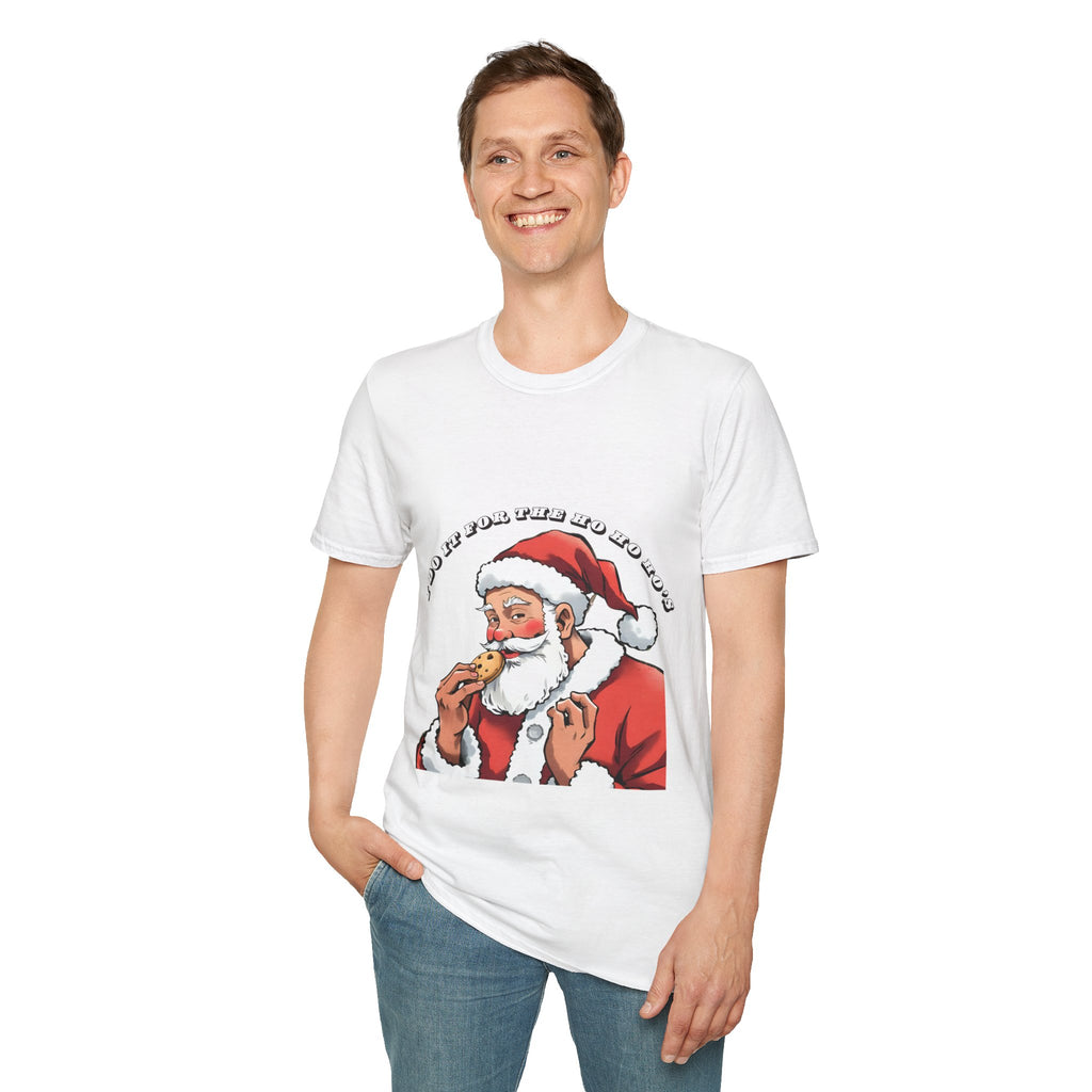 Adult Themed Santa Cookie T-Shirt - 'I Do It For The Ho Ho Ho's' Christmas Attire