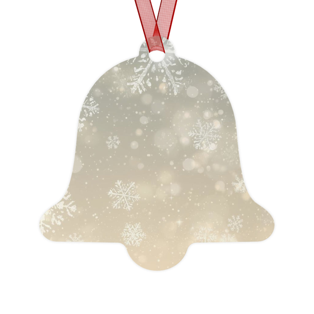 Snowflake Bell Metal Ornament — Elegant Winter Holiday Decoration
